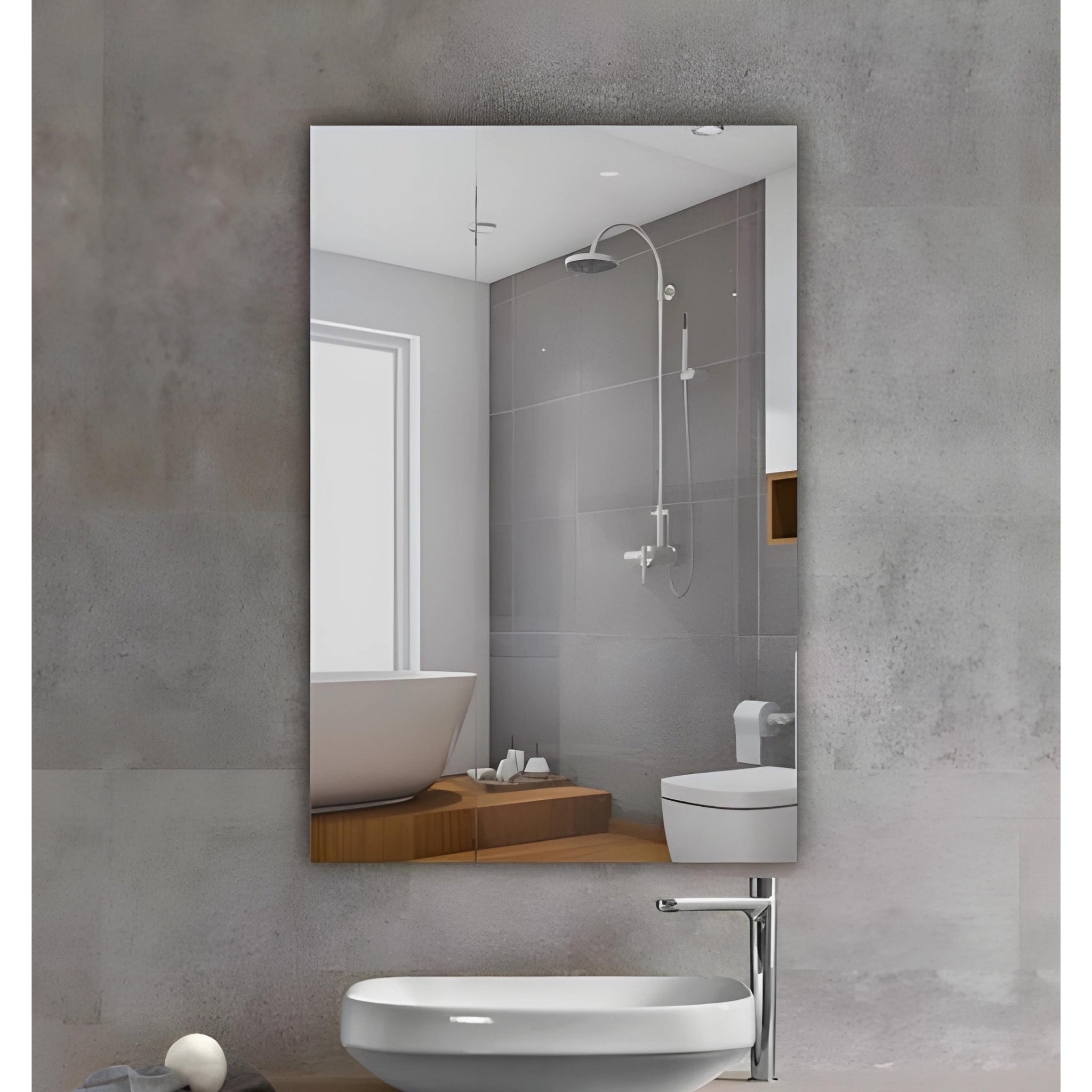 Riva Frameless Pencil Edge Rectangular Mirror Wall Mounted 750mm 