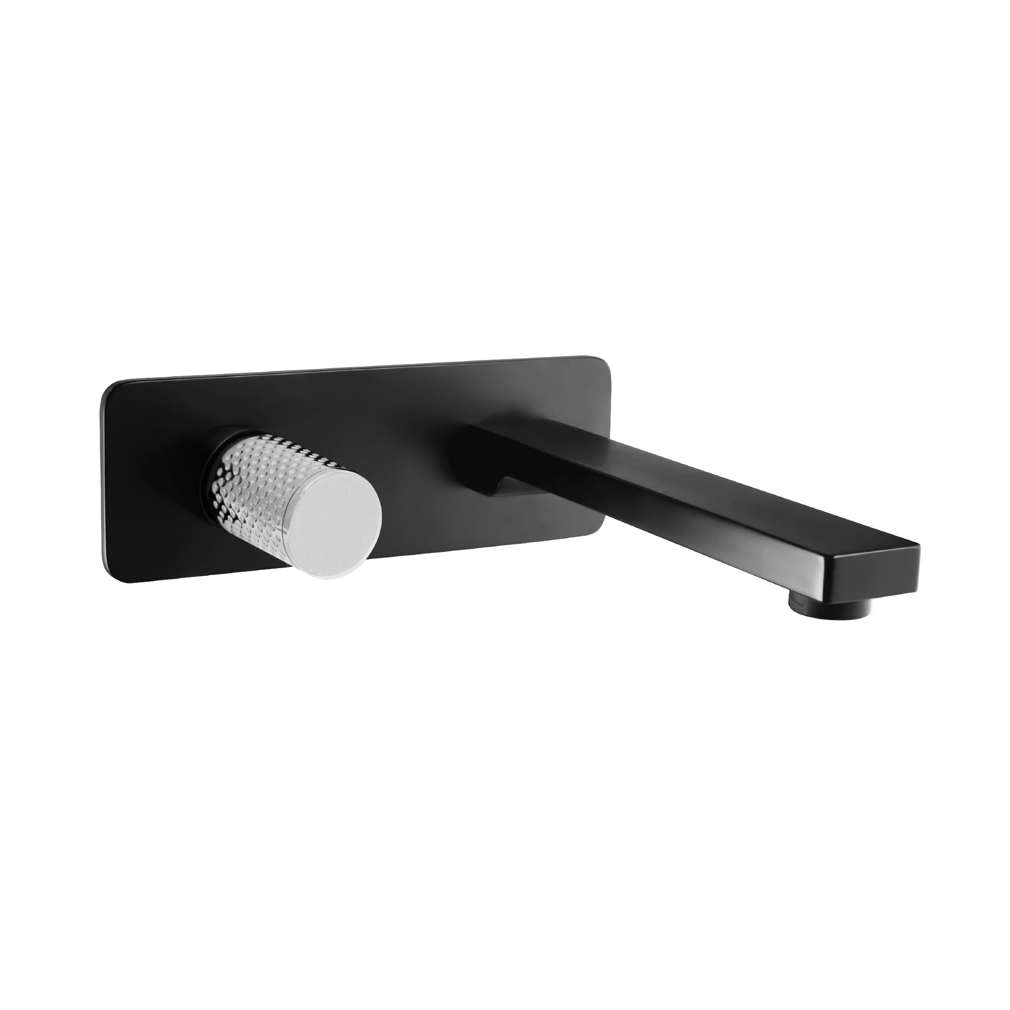 LINKWARE GABE WALL OUTLET MIXER MATTE BLACK AND CHROME | Austpek Bathrooms