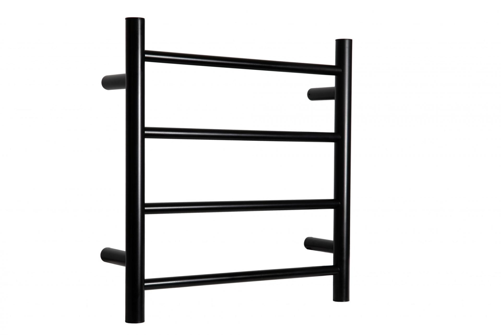 LINSOL ALLEGRA 4 BAR HEATED TOWEL RAIL MATTE BLACK 500MM Austpek Bathrooms