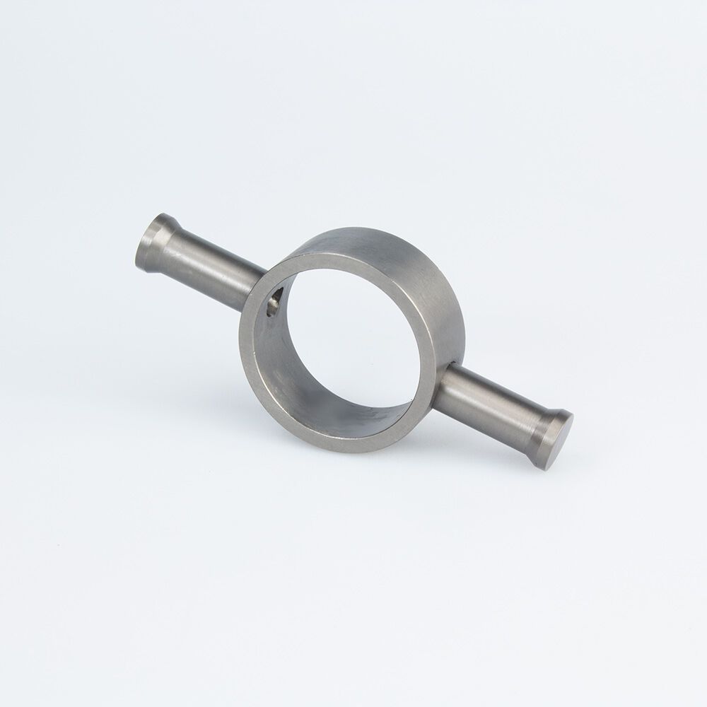 Radiant Round Vertical Towel Rail Ring Hook Brushed Nickel