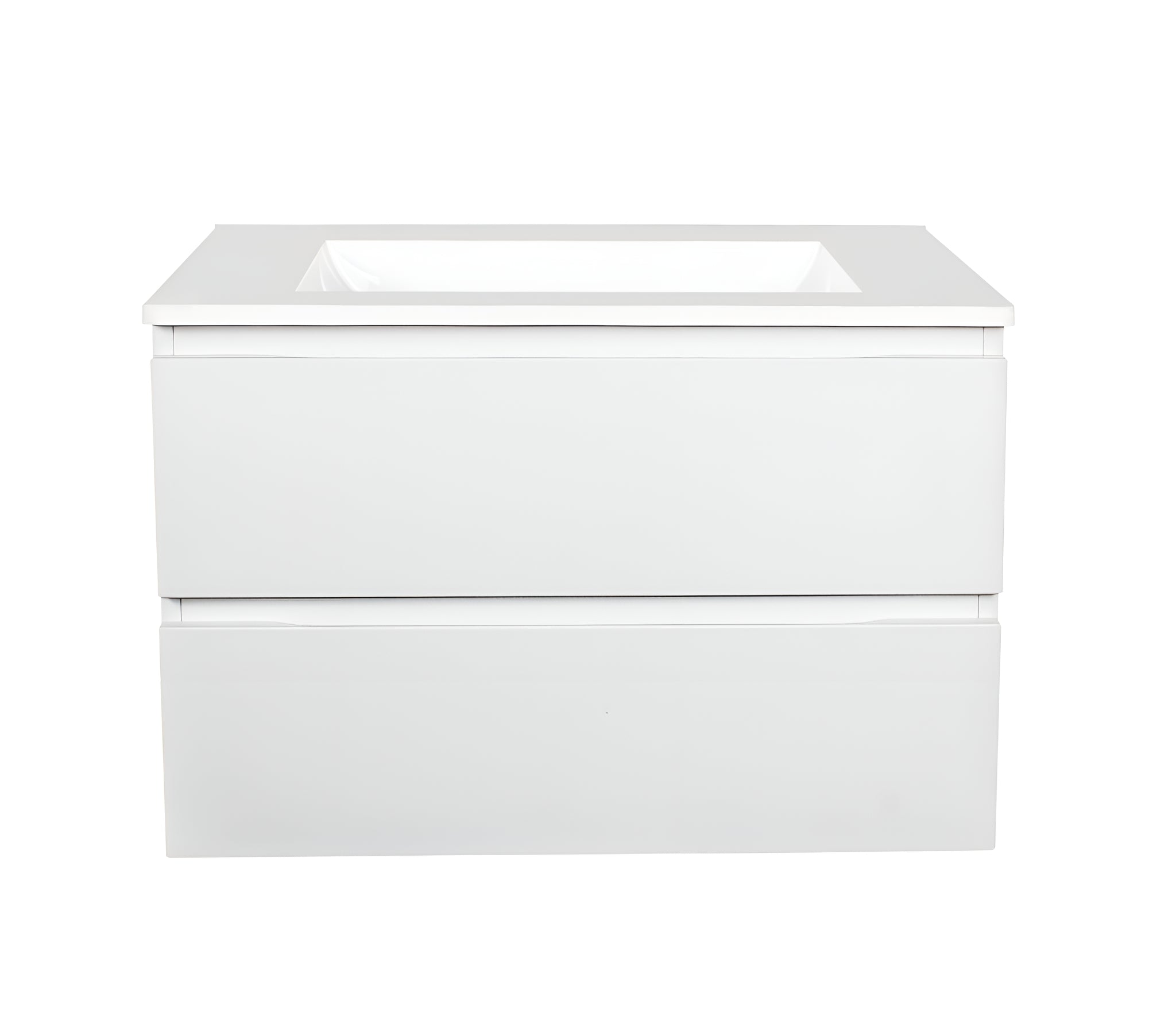 POSEIDON QUBIST WALL HUNG VANITY MATTE WHITE 750MM