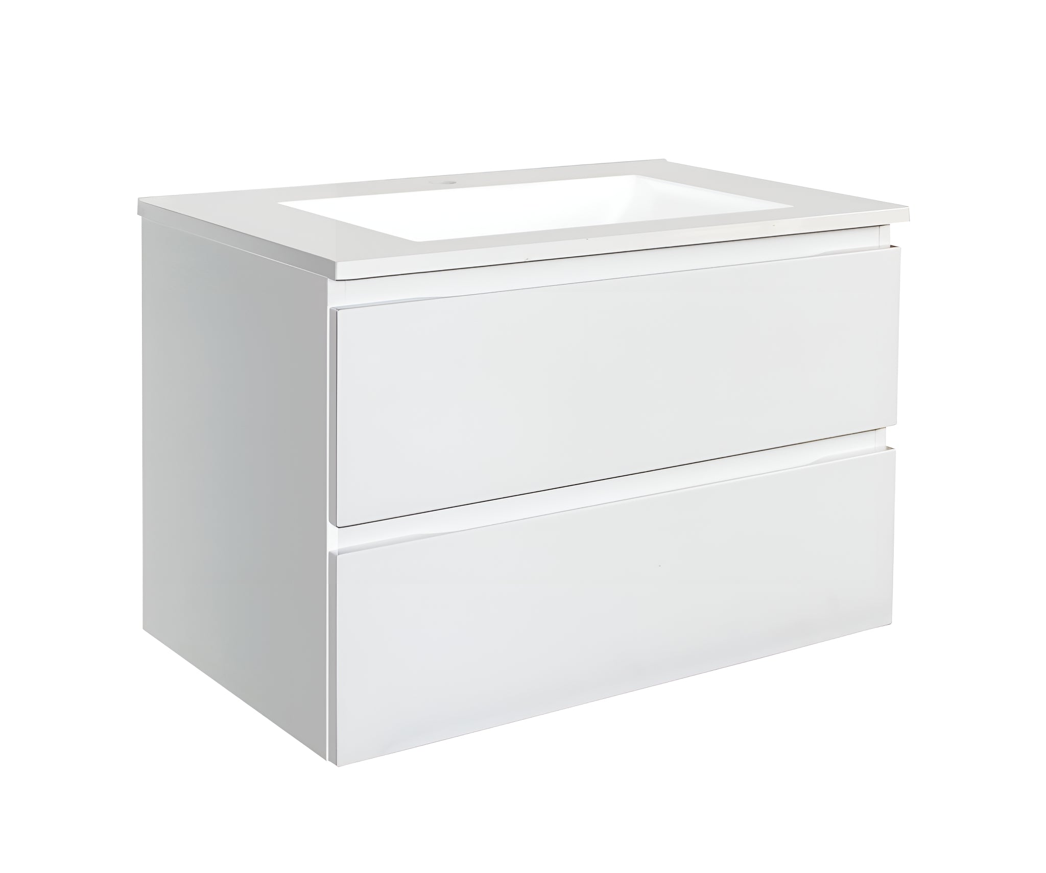 POSEIDON QUBIST WALL HUNG VANITY MATTE WHITE 750MM