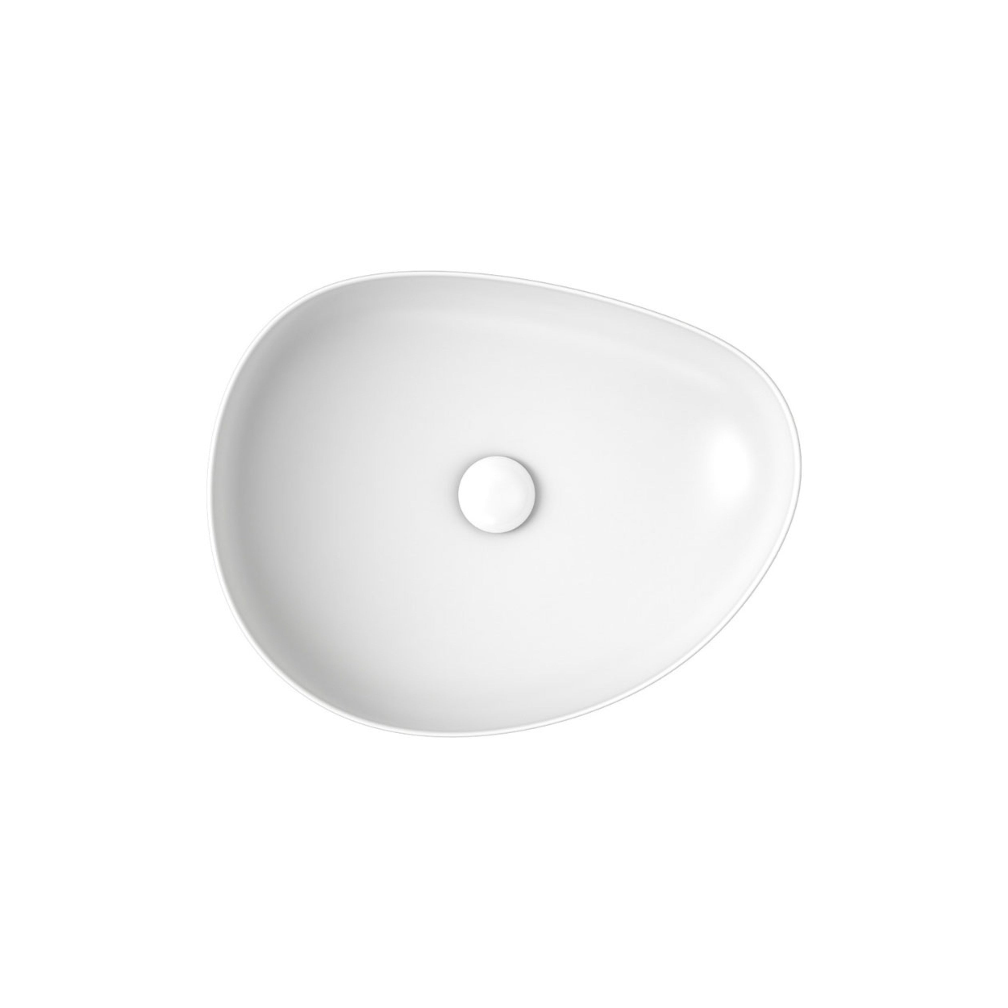 FIENZA PEBBLE ABOVE COUNTER BASIN MATTE WHITE 500MM