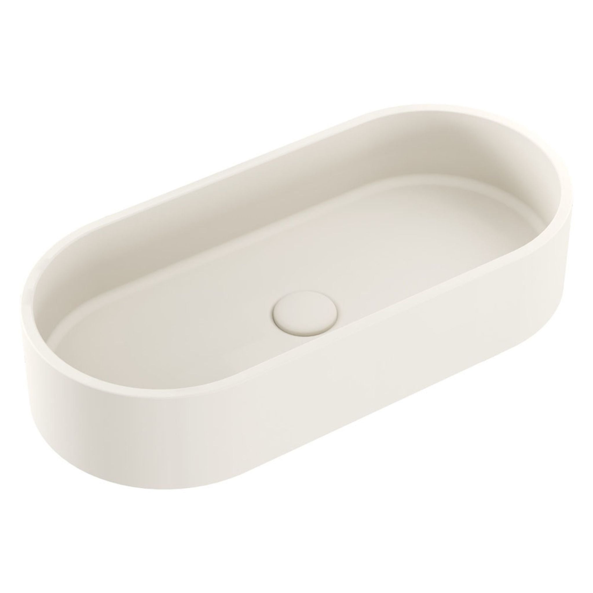 FIENZA JADA PILL CONCRETE ABOVE COUNTER BASIN WARM WHITE 600MM