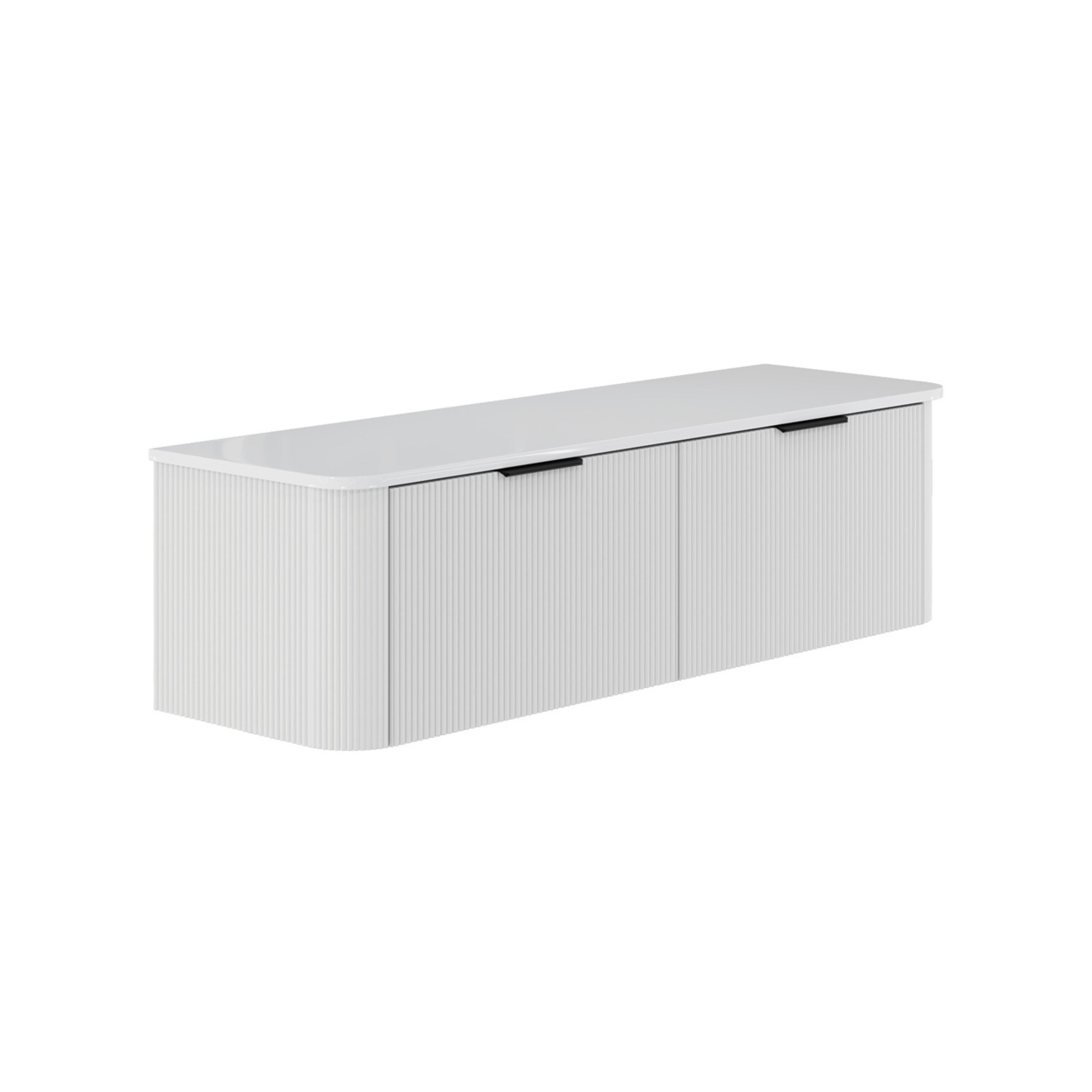 FIENZA MINKA SATIN WHITE 1500MM DOUBLE BOWL WALL HUNG VANITY