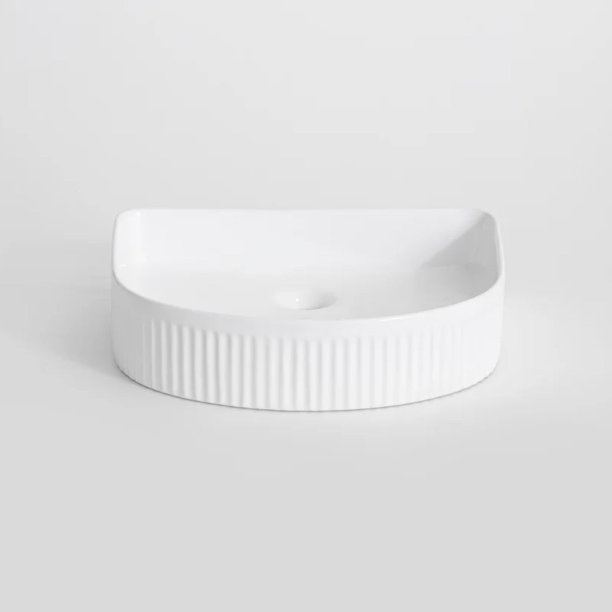 AQUAPERLA CERAMIC ARCH SHAPE ABOVE COUNTER BASIN GLOSS WHITE 415MM