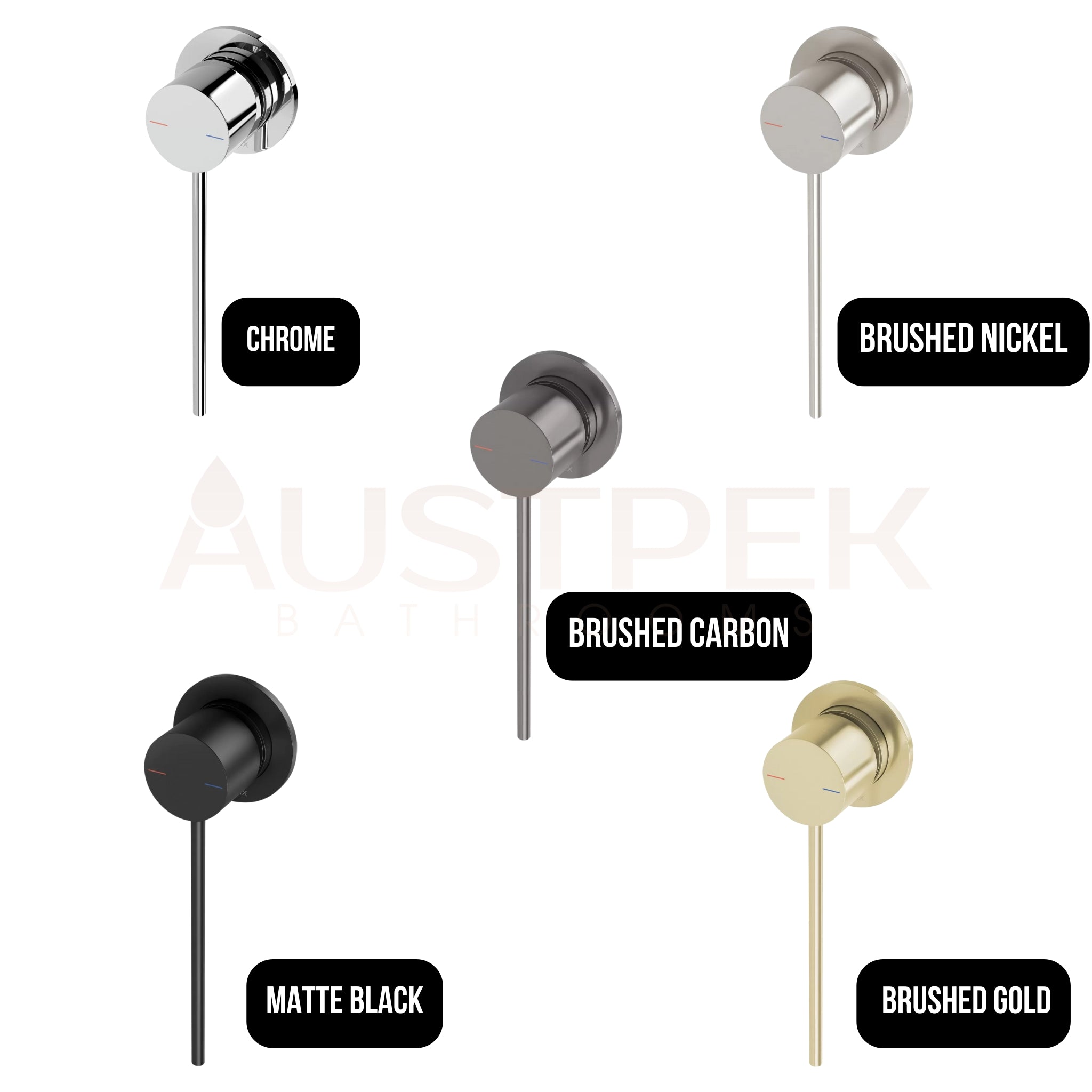 PHOENIX VIVID SLIMLINE SWITCHMIX SHOWER AND WALL MIXER 60MM BACKPLATE AND EXTENDED LEVER MATTE BLACK