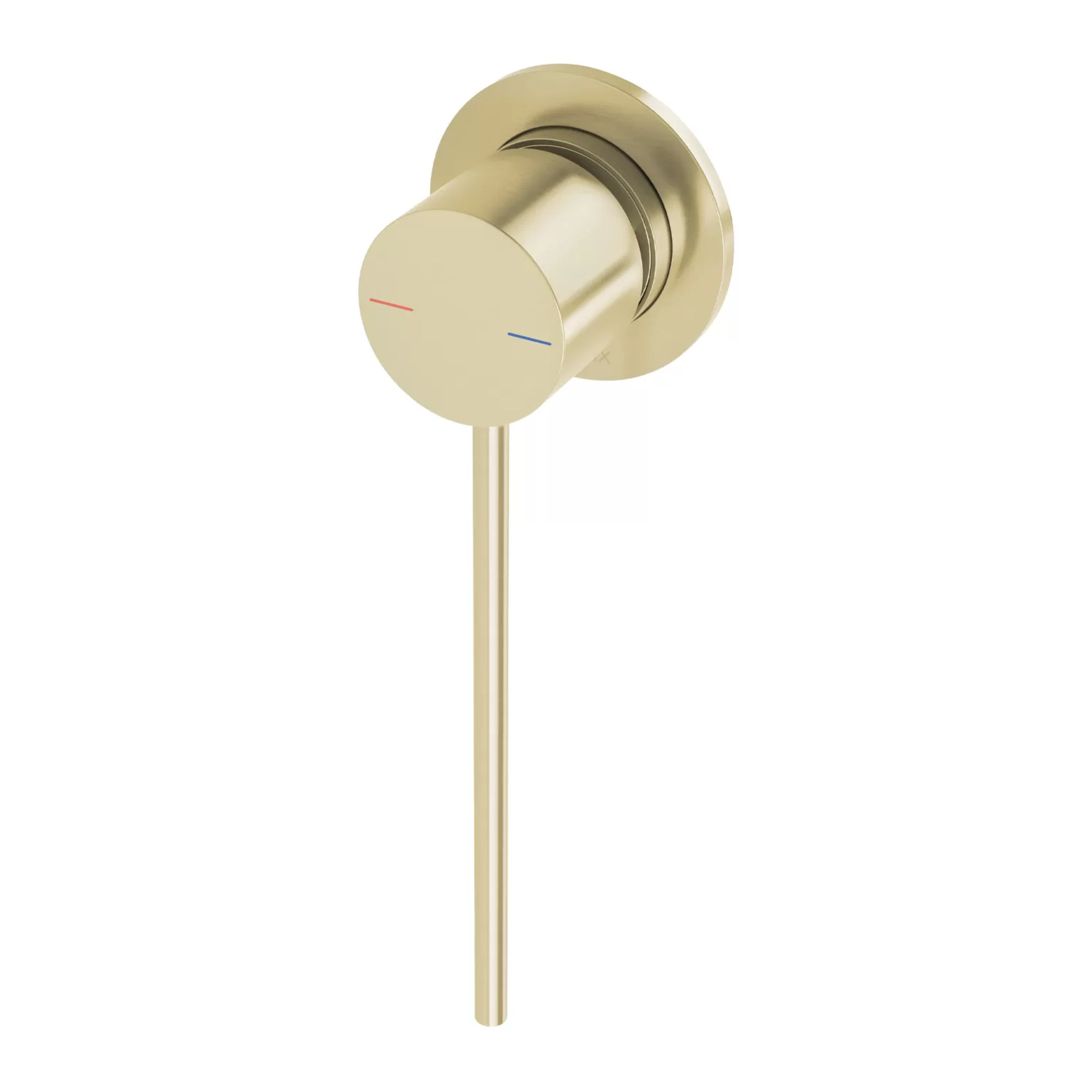 PHOENIX VIVID SLIMLINE SWITCHMIX SHOWER AND WALL MIXER 60MM BACKPLATE AND EXTENDED LEVER BRUSHED GOLD