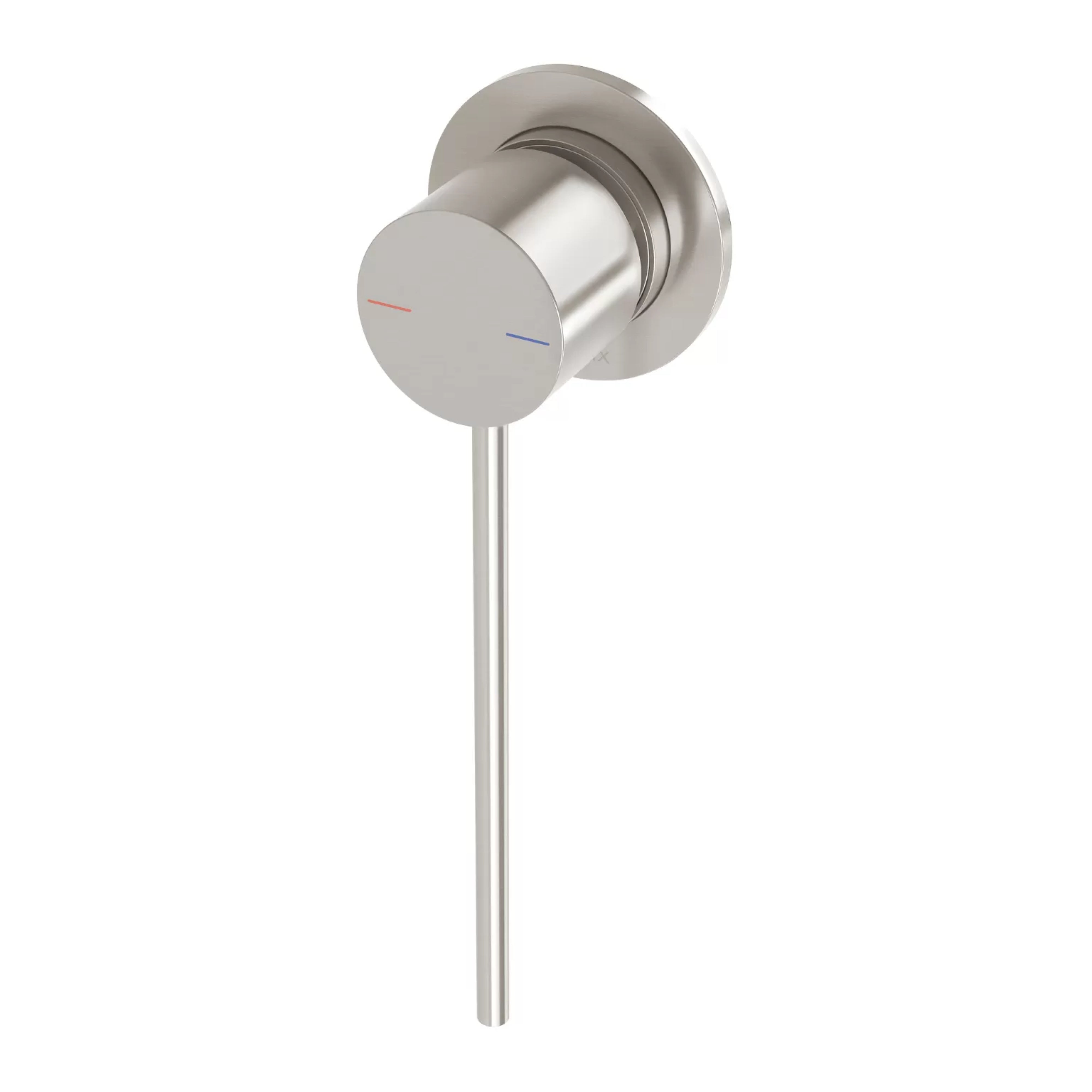 PHOENIX VIVID SLIMLINE SWITCHMIX SHOWER AND WALL MIXER 60MM BACKPLATE AND EXTENDED LEVER BRUSHED NICKEL