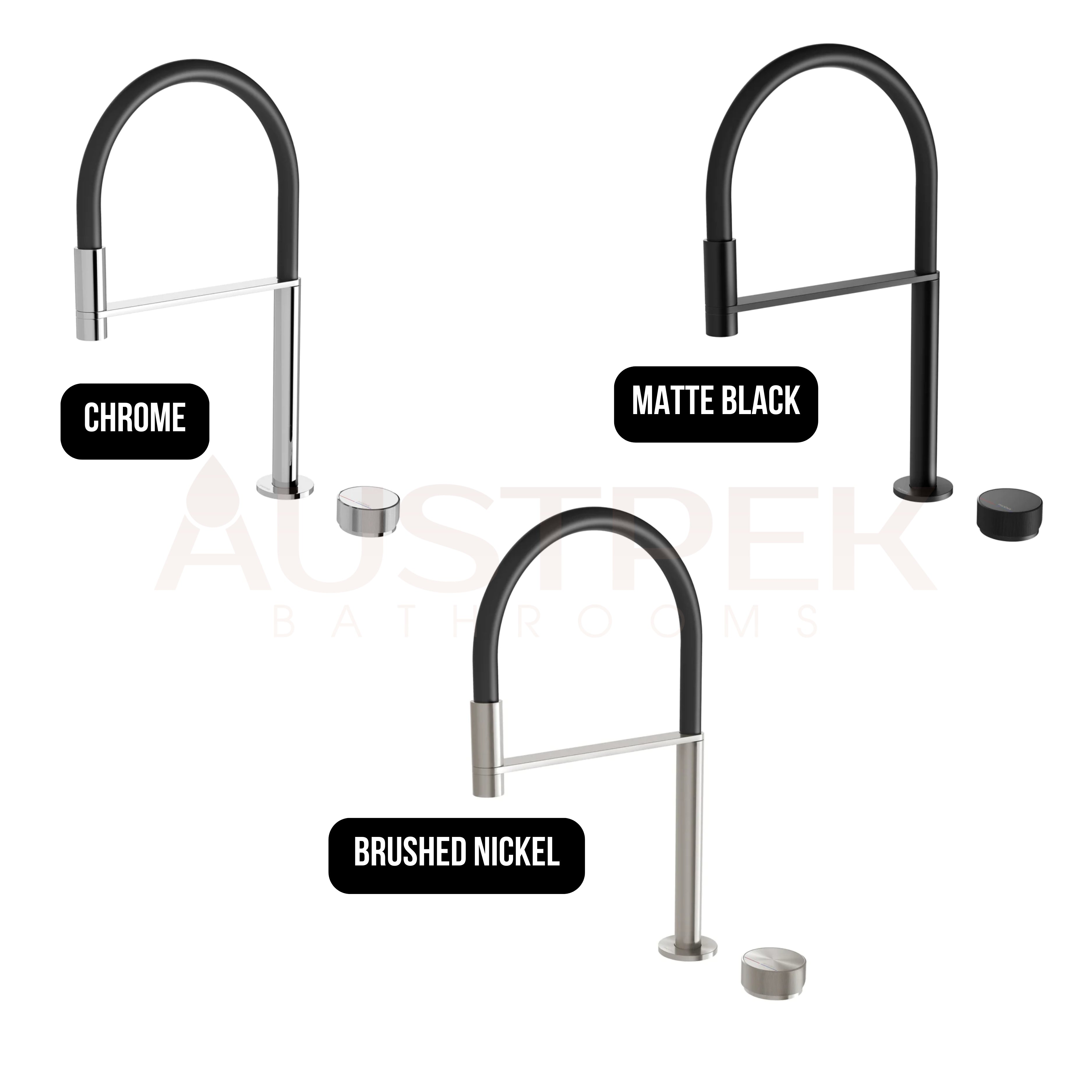 PHOENIX AXIA HOB SINK MIXER SET FLEXIBLE HOSE 440MM CHROME