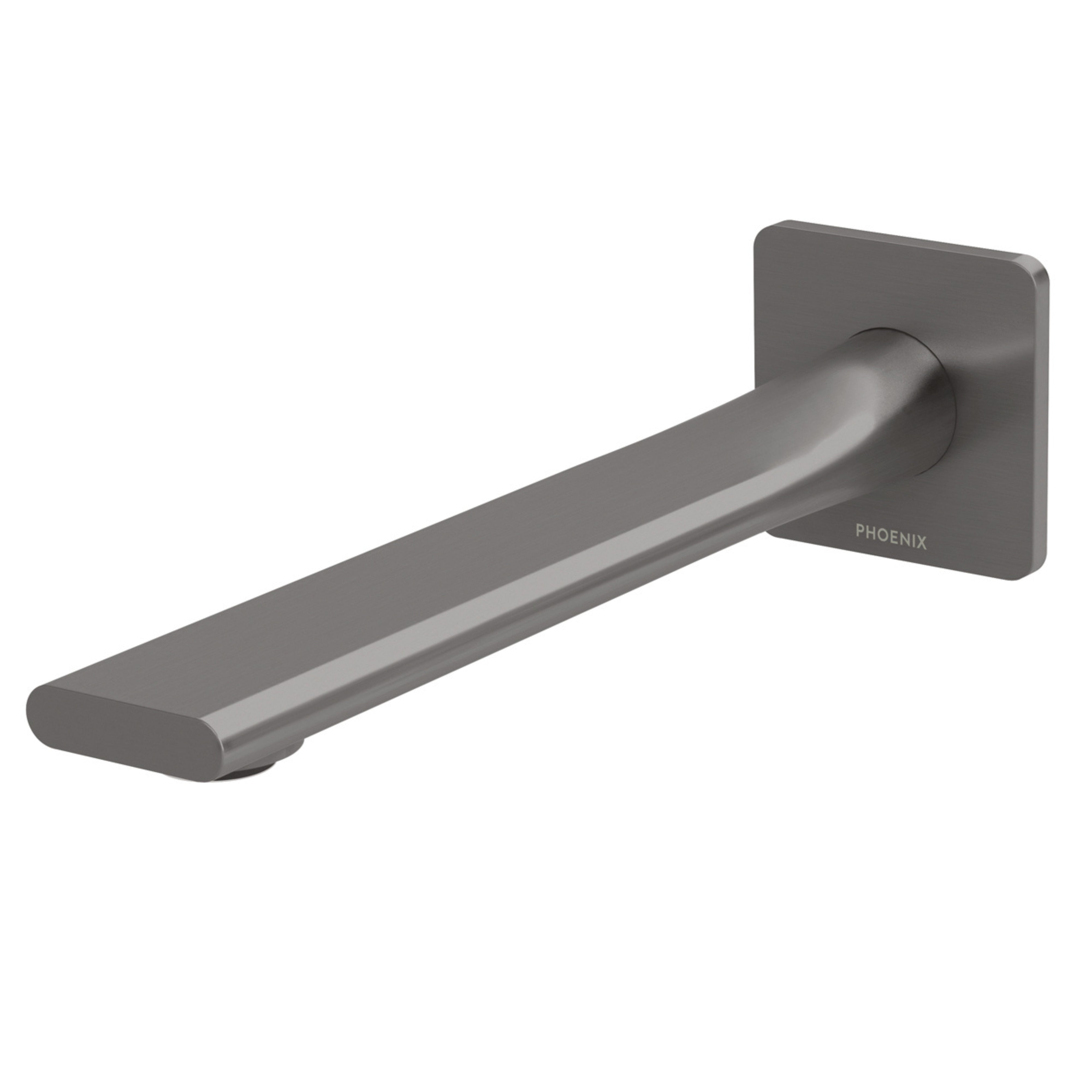 PHOENIX TEEL WALL BASIN OUTLET 200MM BRUSHED CARBON