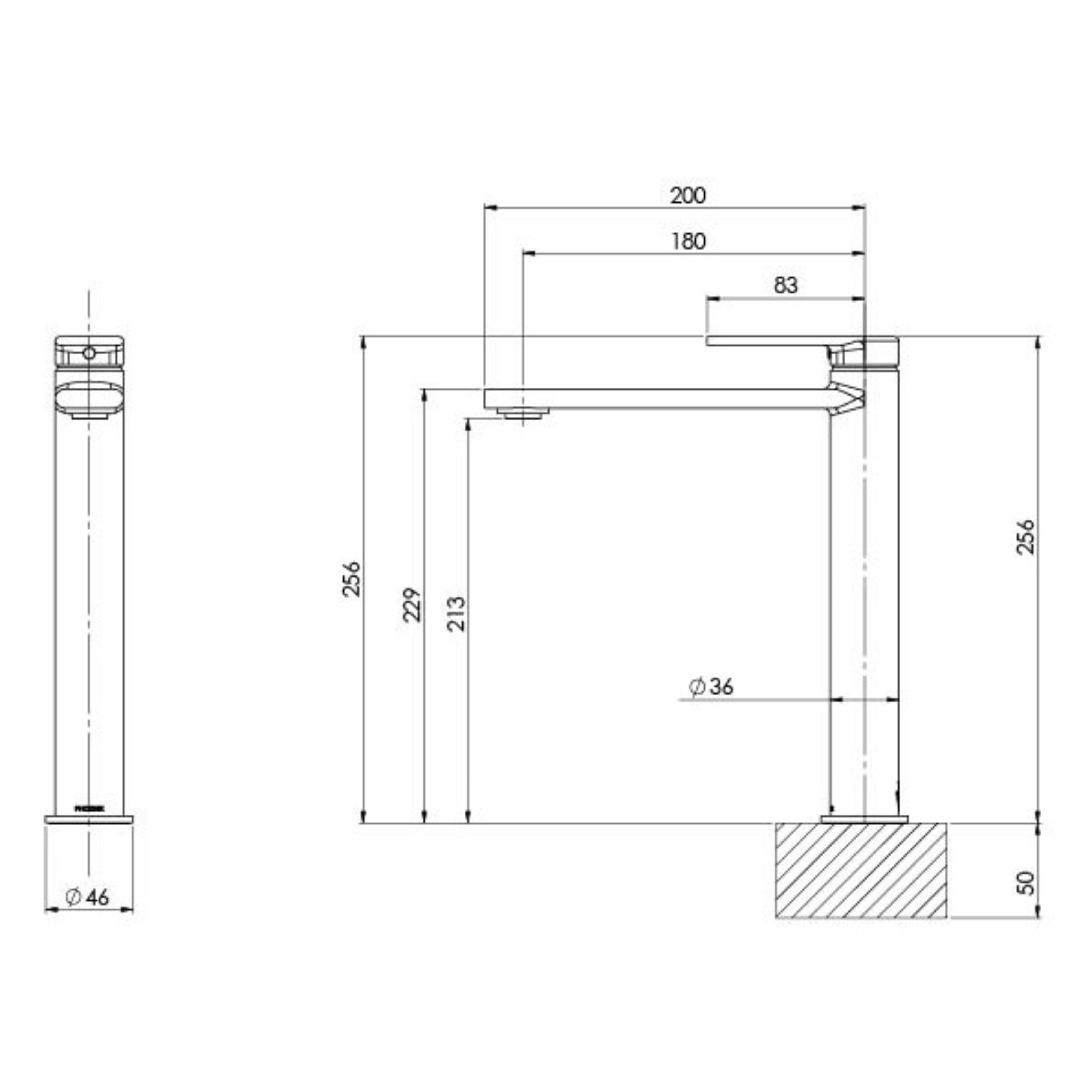 PHOENIX TEEL VESSEL MIXER BRUSHED CARBON