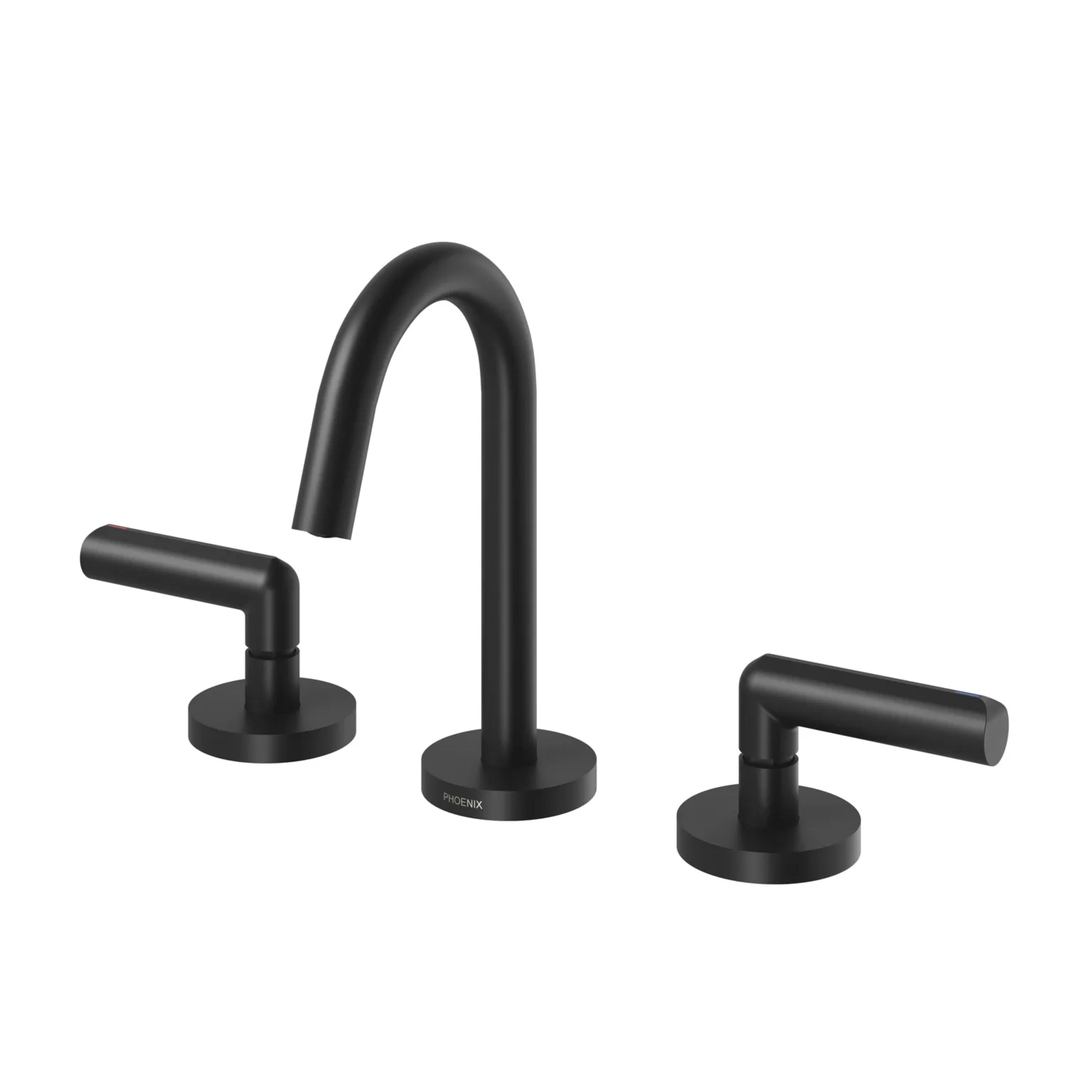 PHOENIX VIVID SLIMLINE PLUS THREE-PIECE LEVER BASIN SET MATTE BLACK