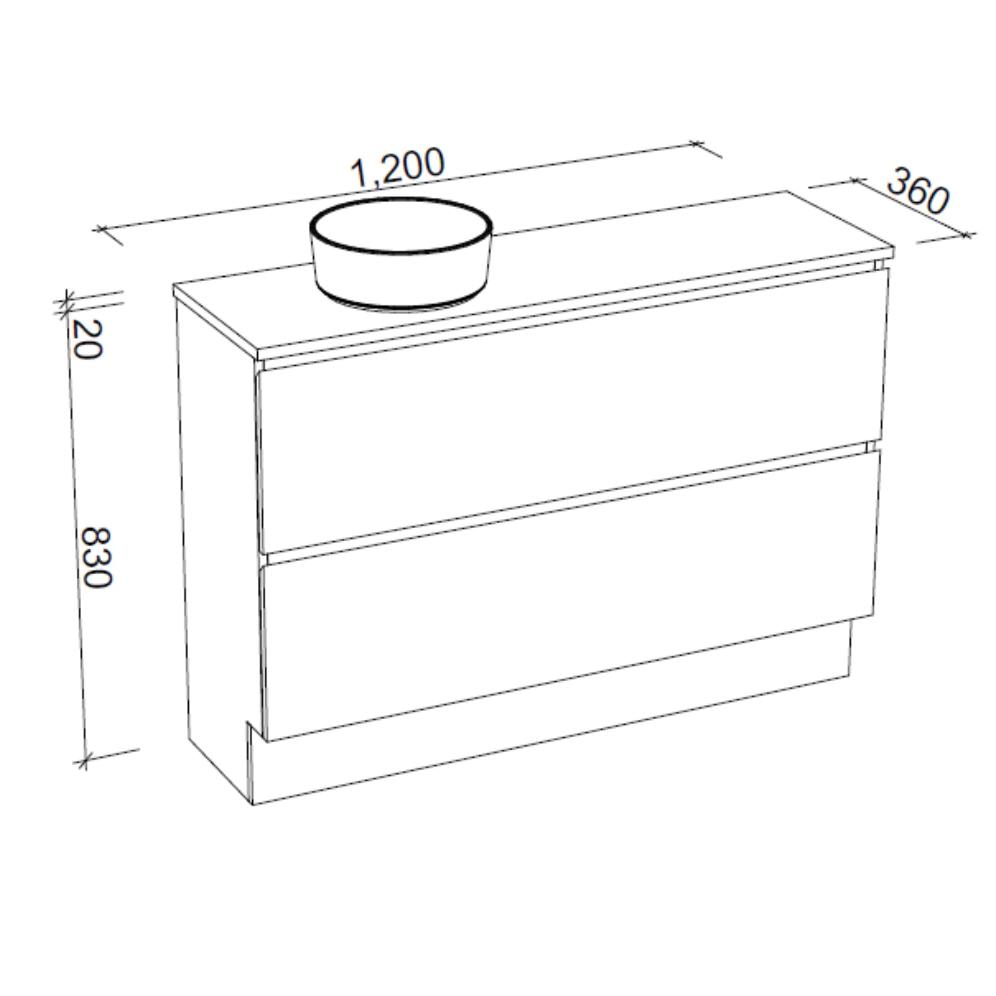 Test Avis-TIMBERLINE BILLIE SPACE SAVING CUSTOM FLOOR STANDING VANITY (ALL SIZING) (Copy)