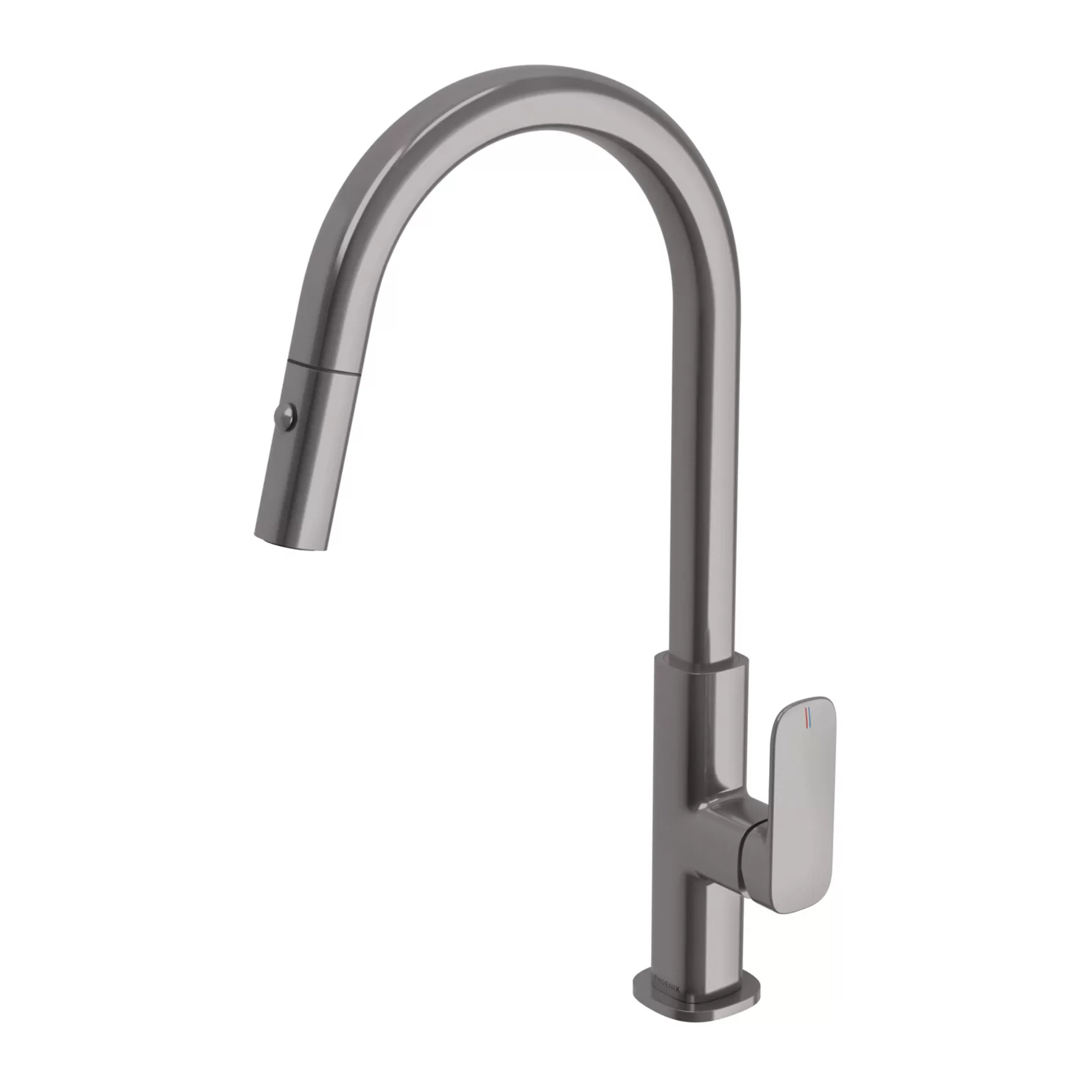 PHOENIX NUAGE PULL-OUT SINK MIXER 200MM BRUSHED CARBON