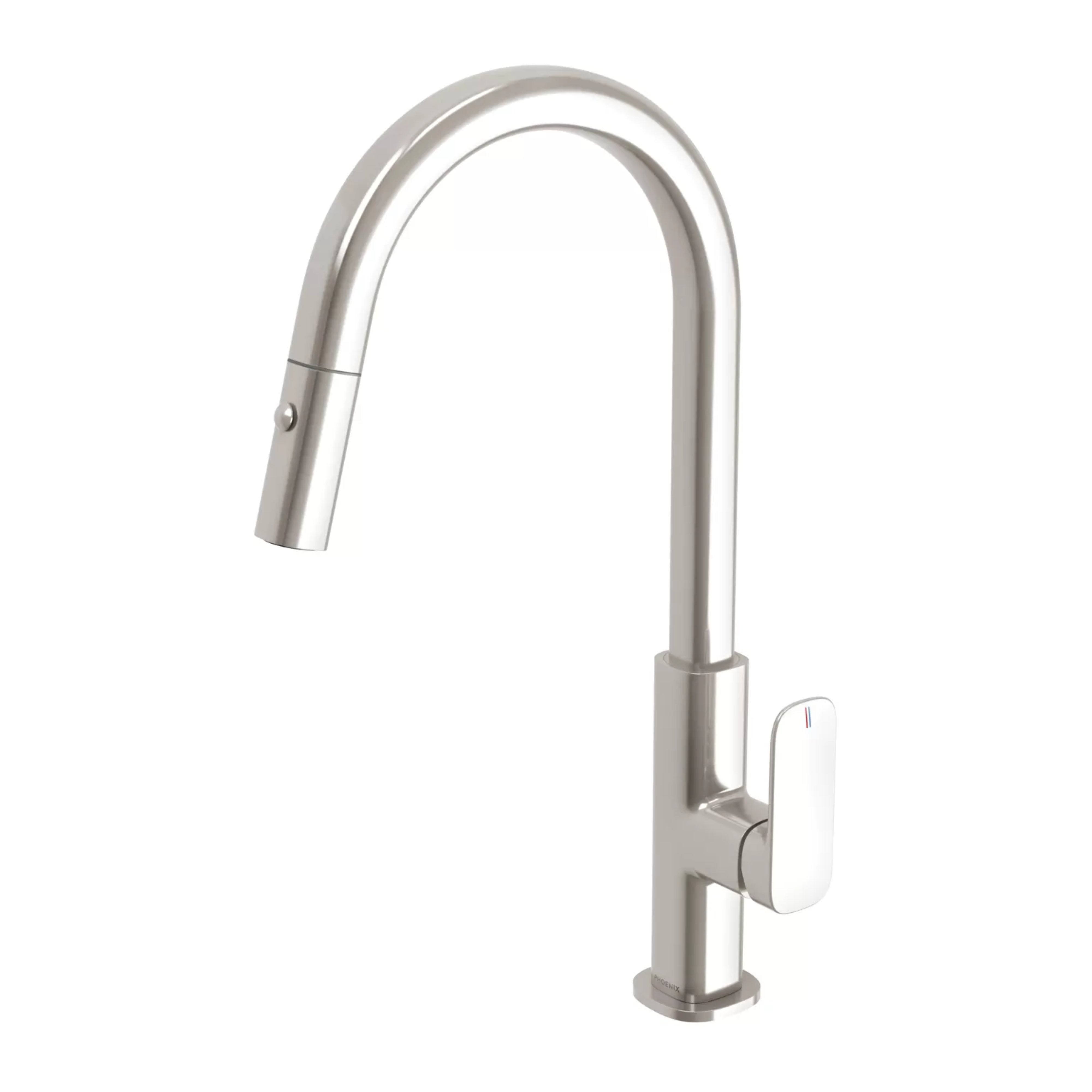 PHOENIX NUAGE PULL-OUT SINK MIXER 200MM BRUSHED NICKEL