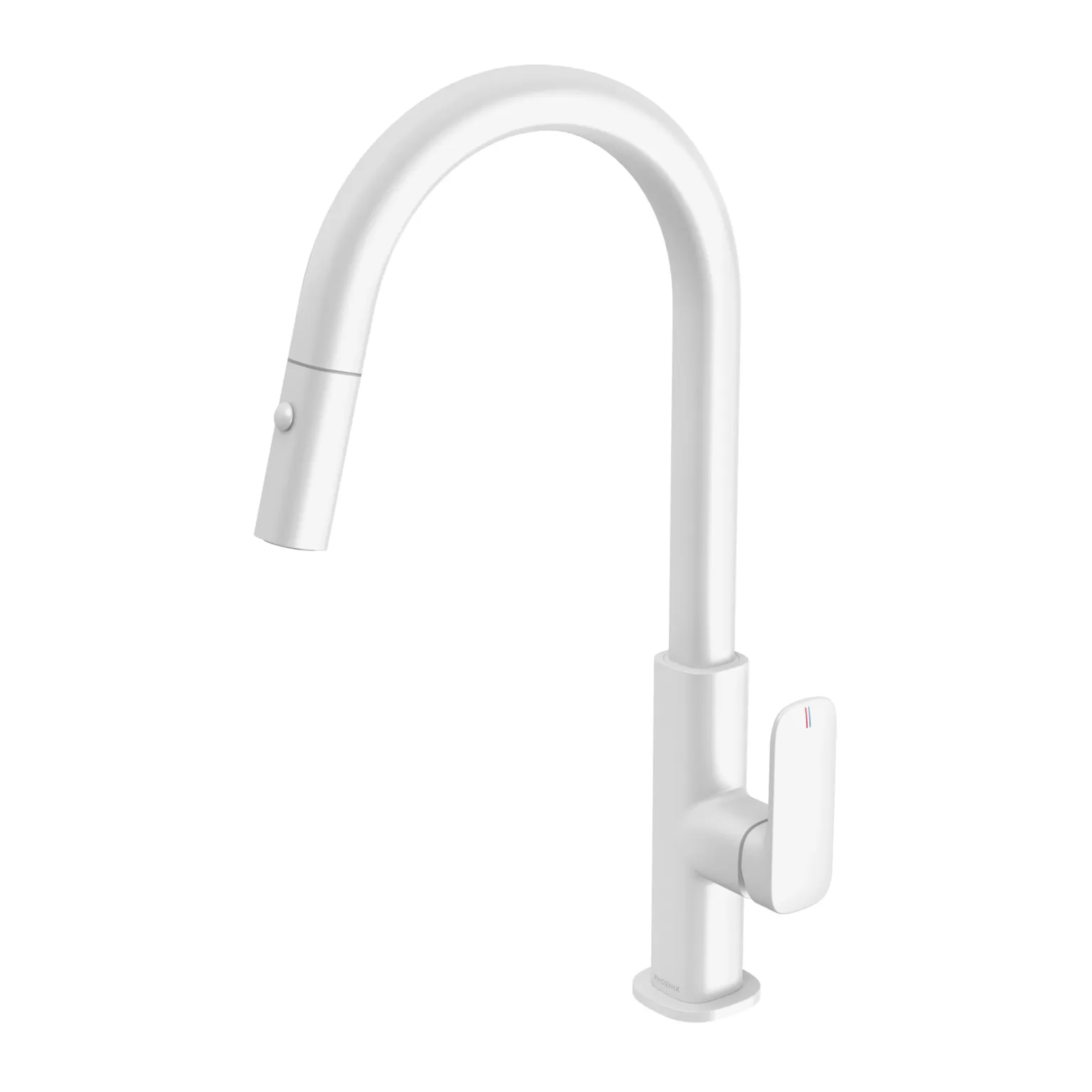 PHOENIX NUAGE PULL-OUT SINK MIXER 200MM MATTE WHITE