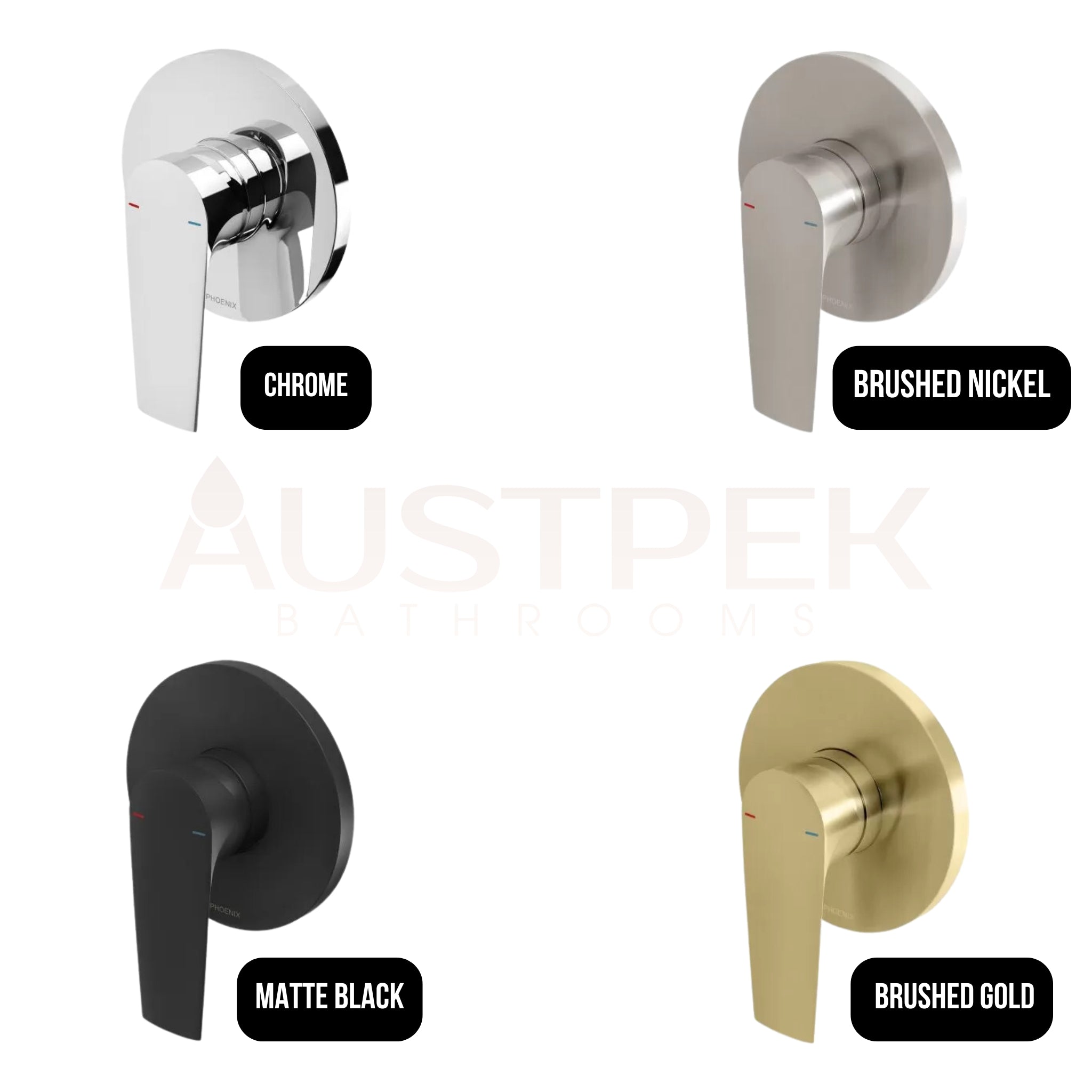 PHOENIX ARLO SHOWER AND WALL MIXER TRIM KIT ONLY MATTE BLACK