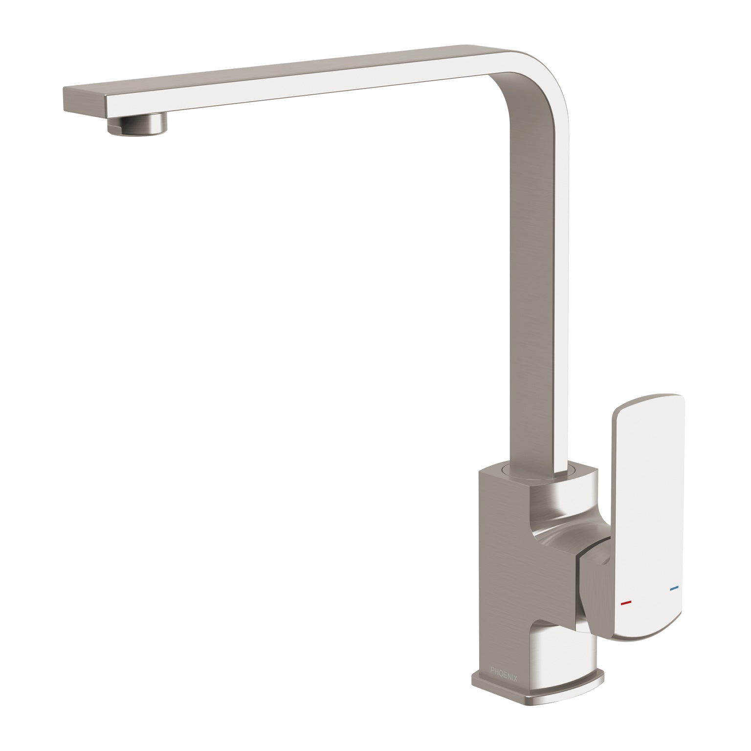 PHOENIX TEVA SINK MIXER SQUARELINE 245MM BRUSHED NICKEL