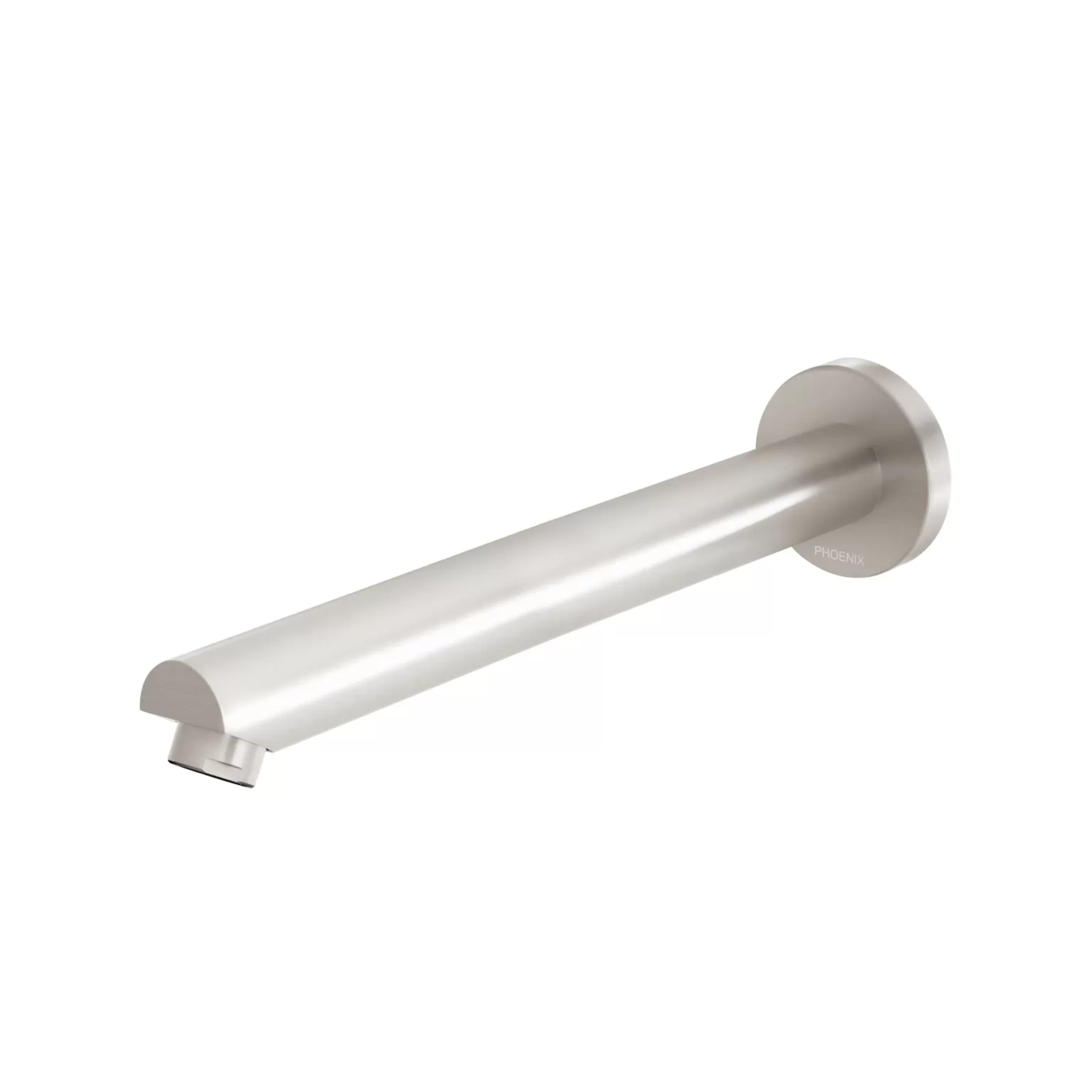 PHOENIX PINA WALL BATH OUTLET 250MM BRUSHED NICKEL