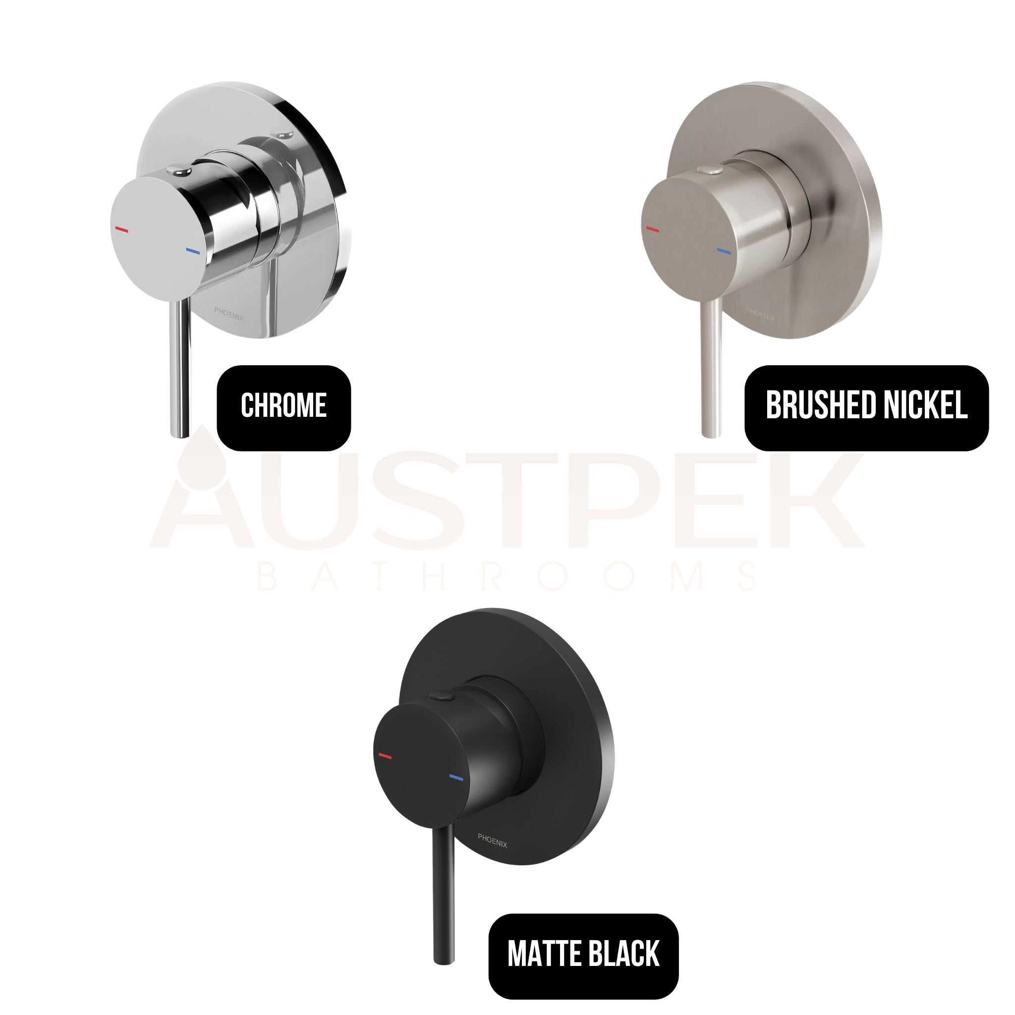 PHOENIX PINA SHOWER AND WALL MIXER 90MM TRIM KIT ONLY MATTE BLACK