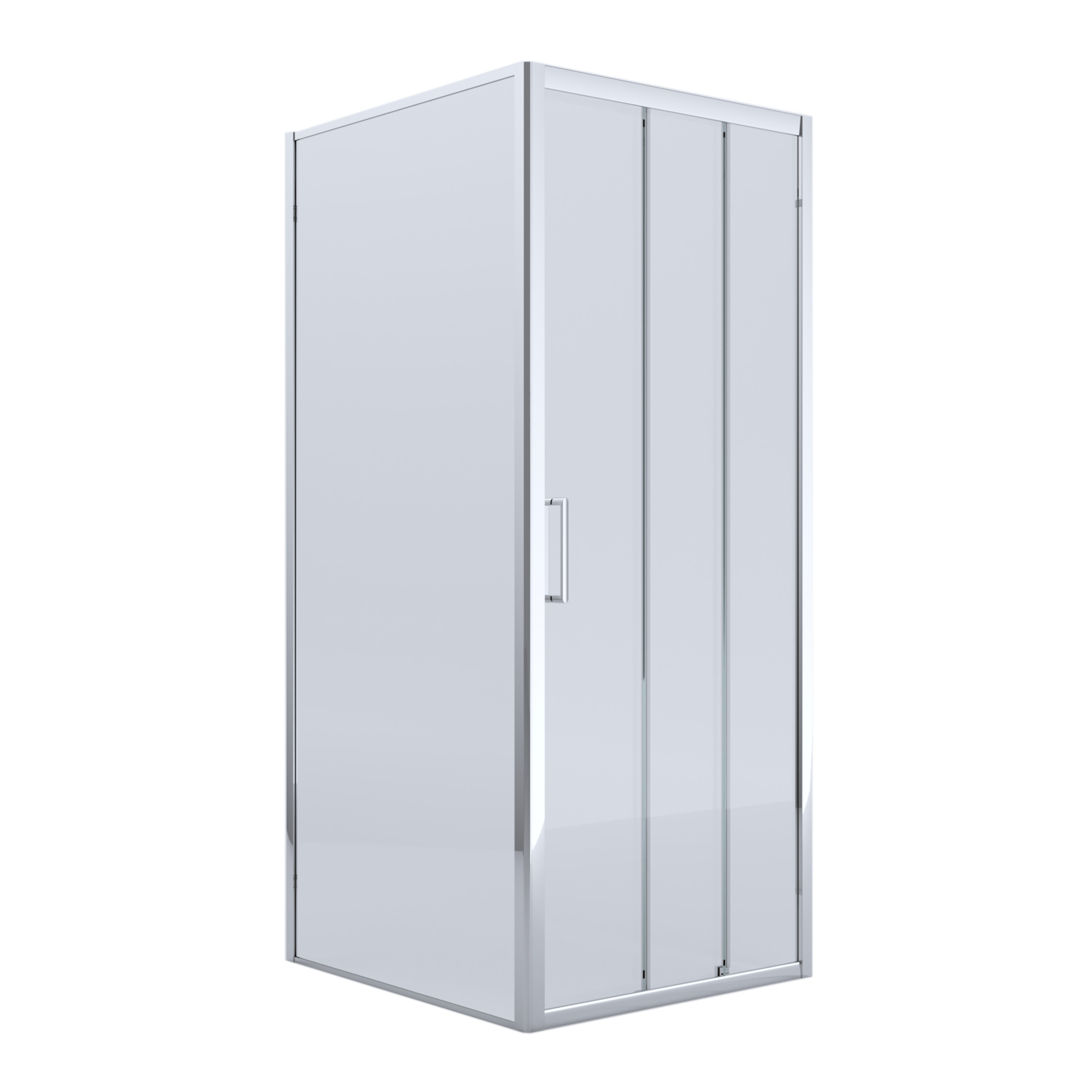 BELLA VISTA LAYLA SEMI FRAMED TRIPLE DOOR 2 SLIDING AND 1 FIXED FRONT AND RETURN PANEL