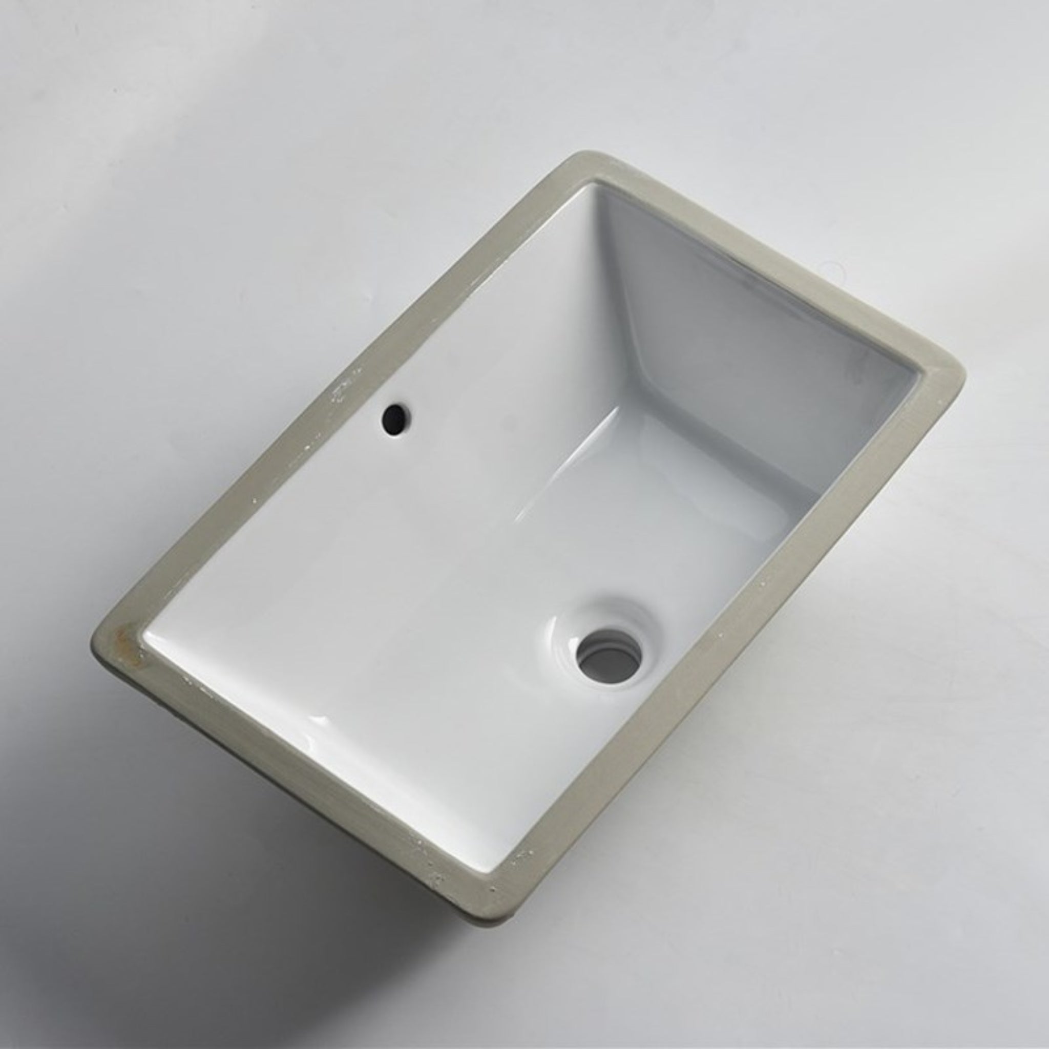 AQUAPERLA CERAMIC RECTANGULAR UNDERMOUNT BASIN MATTE WHITE 530MM