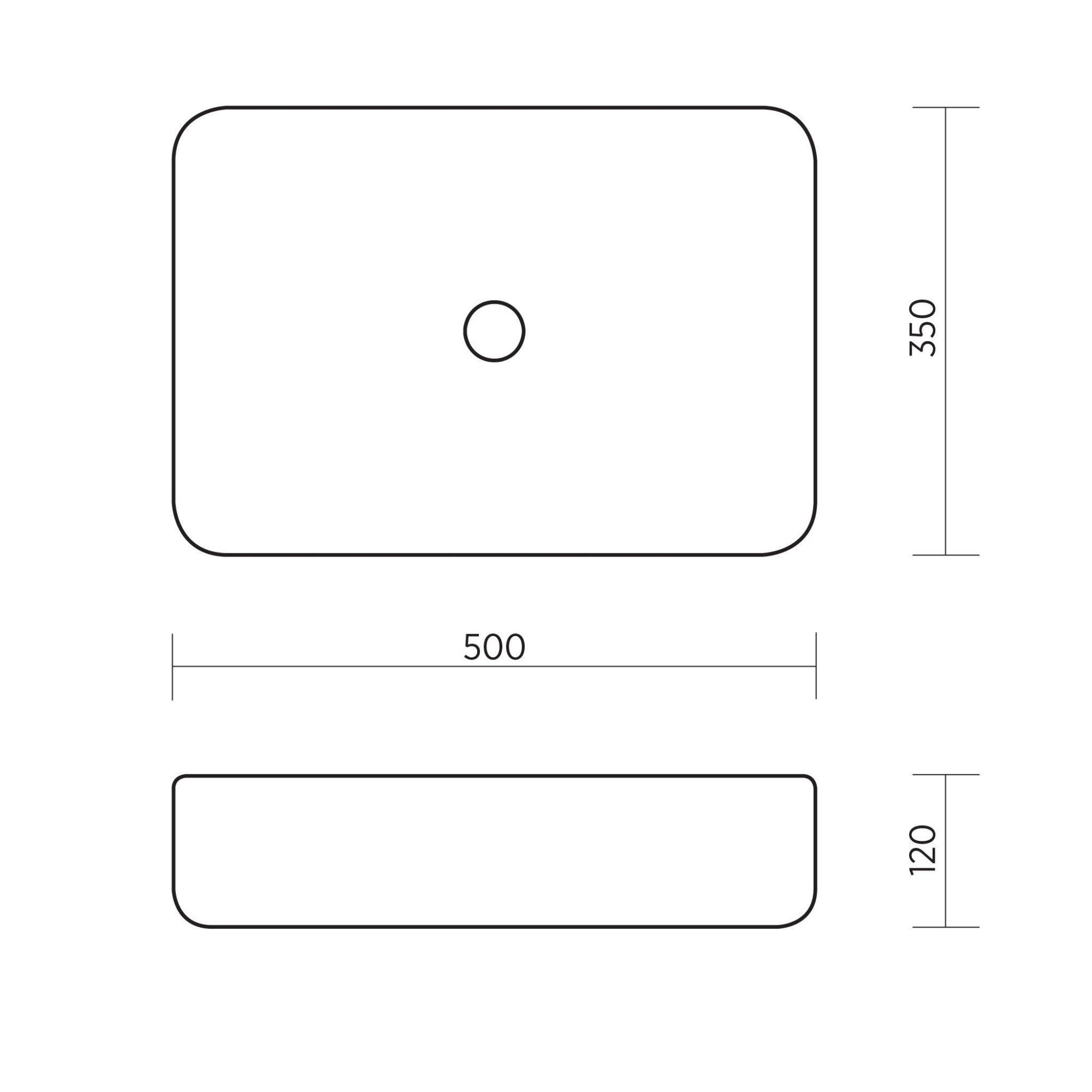 SEIMA LITHOS 500 ABOVE COUNTER STONE BASIN GREY SANDSTONE 500MM