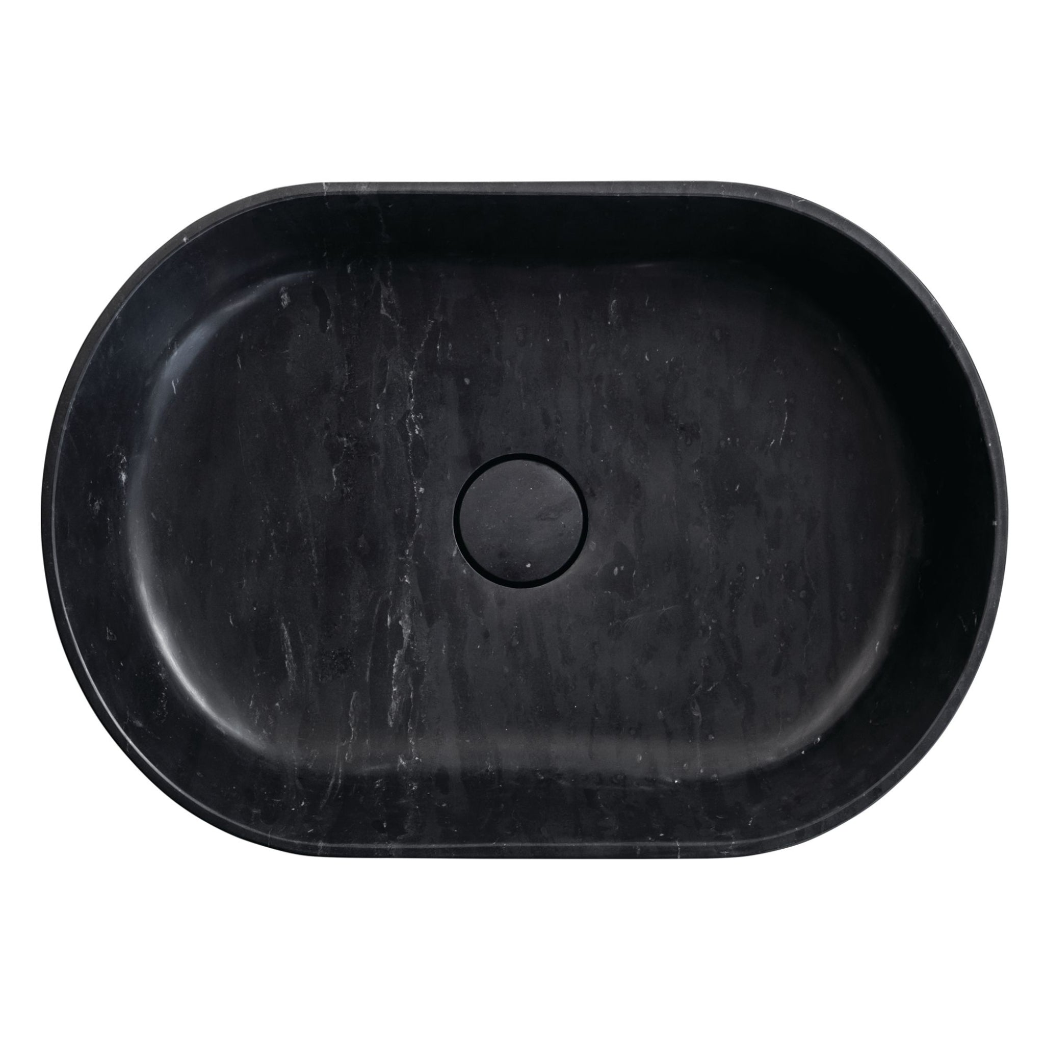 SEIMA LITHOS 501 ABOVE COUNTER STONE BASIN NERO MARQUINA MARBLE 500MM