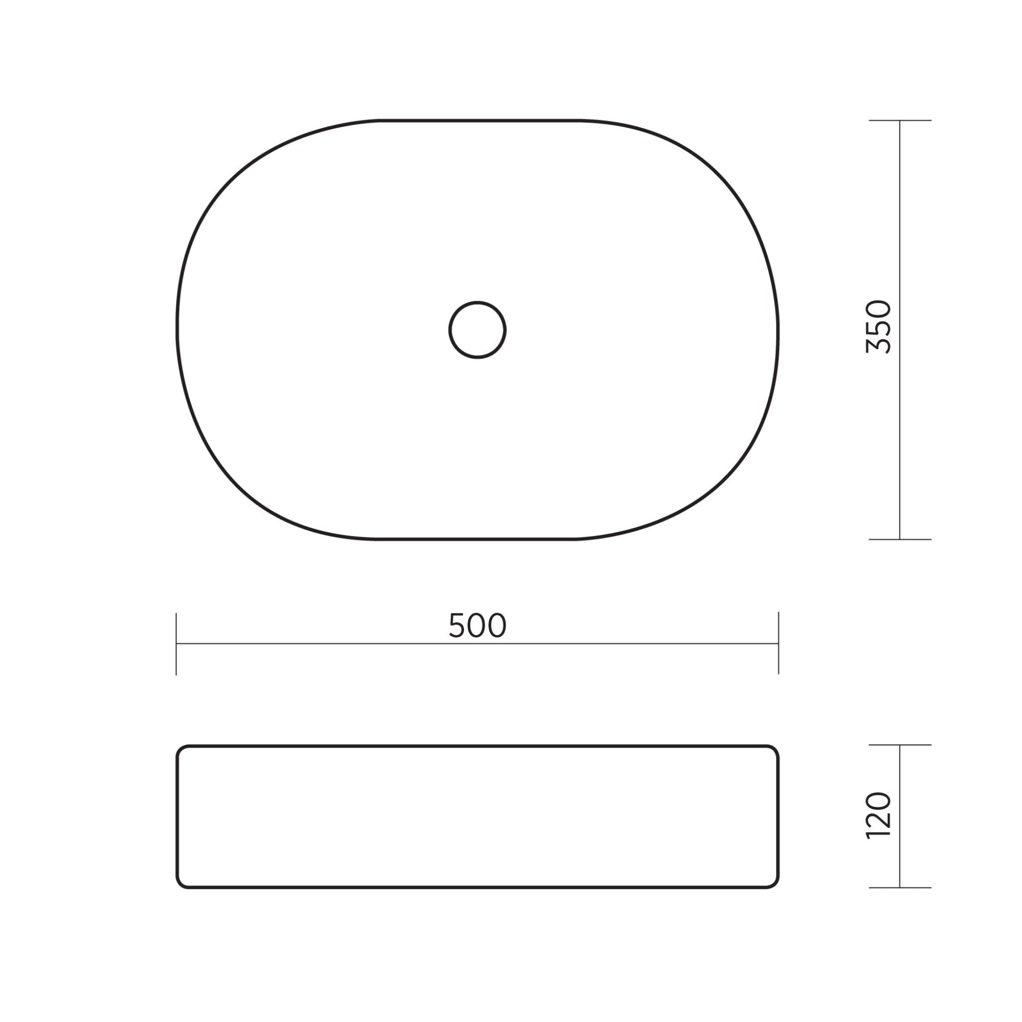 SEIMA LITHOS 501 ABOVE COUNTER STONE BASIN GREY SANDSTONE 500MM