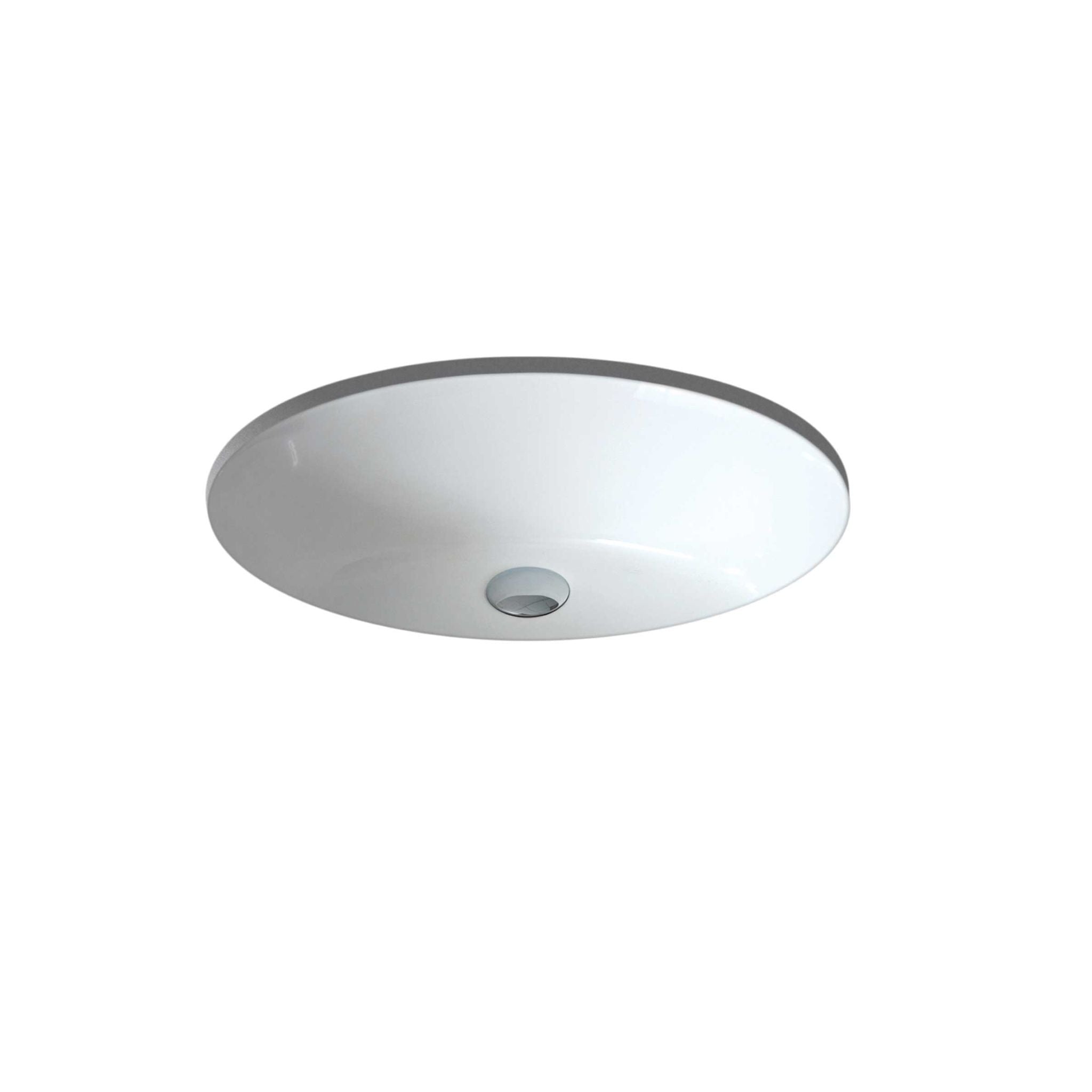 SEIMA ARKO 203 UNDER COUNTER BASIN WITH OVERFLOW GLOSS WHITE 435MM