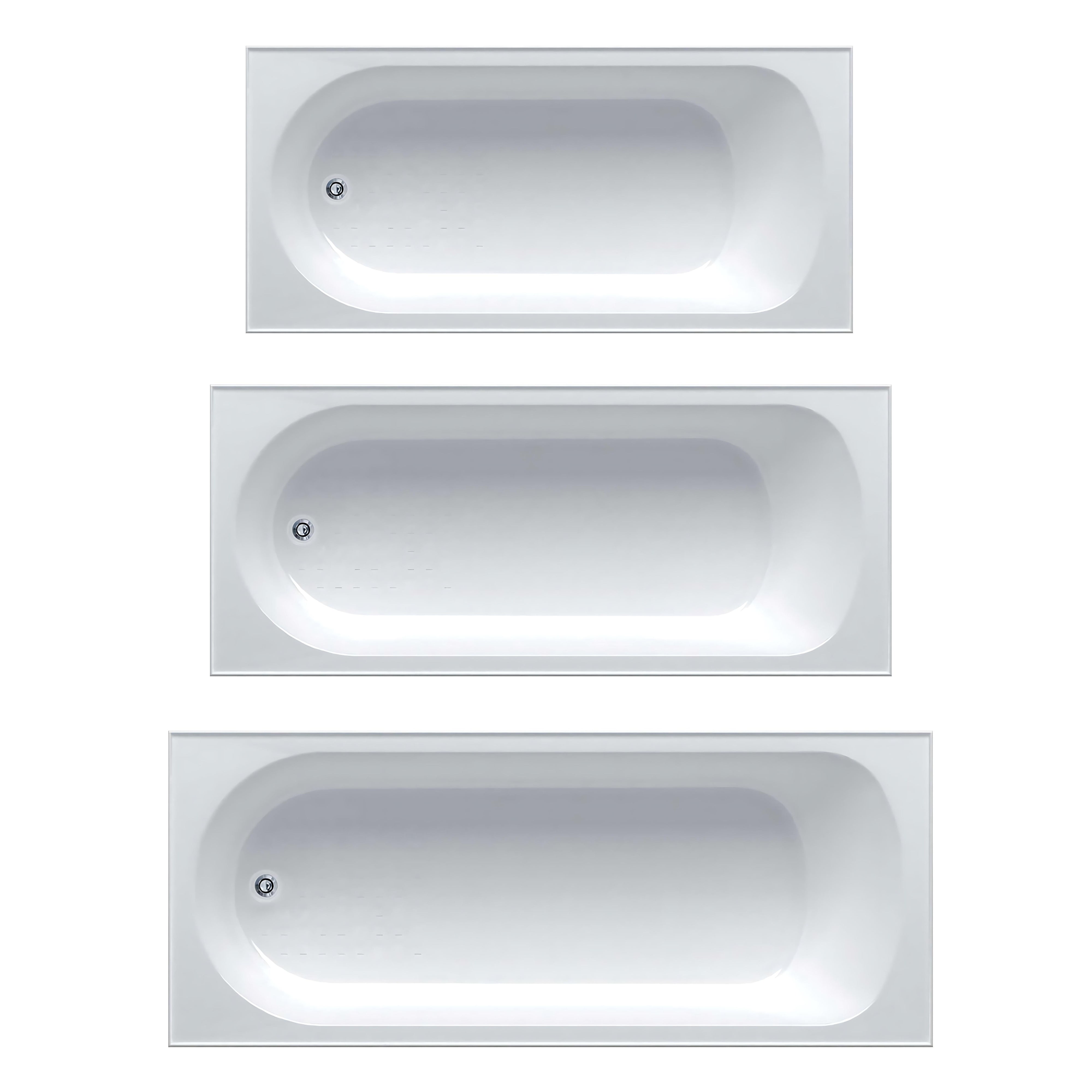 SEIMA CHIOS 102 INSET BATHTUB GLOSS WHITE (AVAILABLE IN 1525MM, 1675MM AND 1790MM)