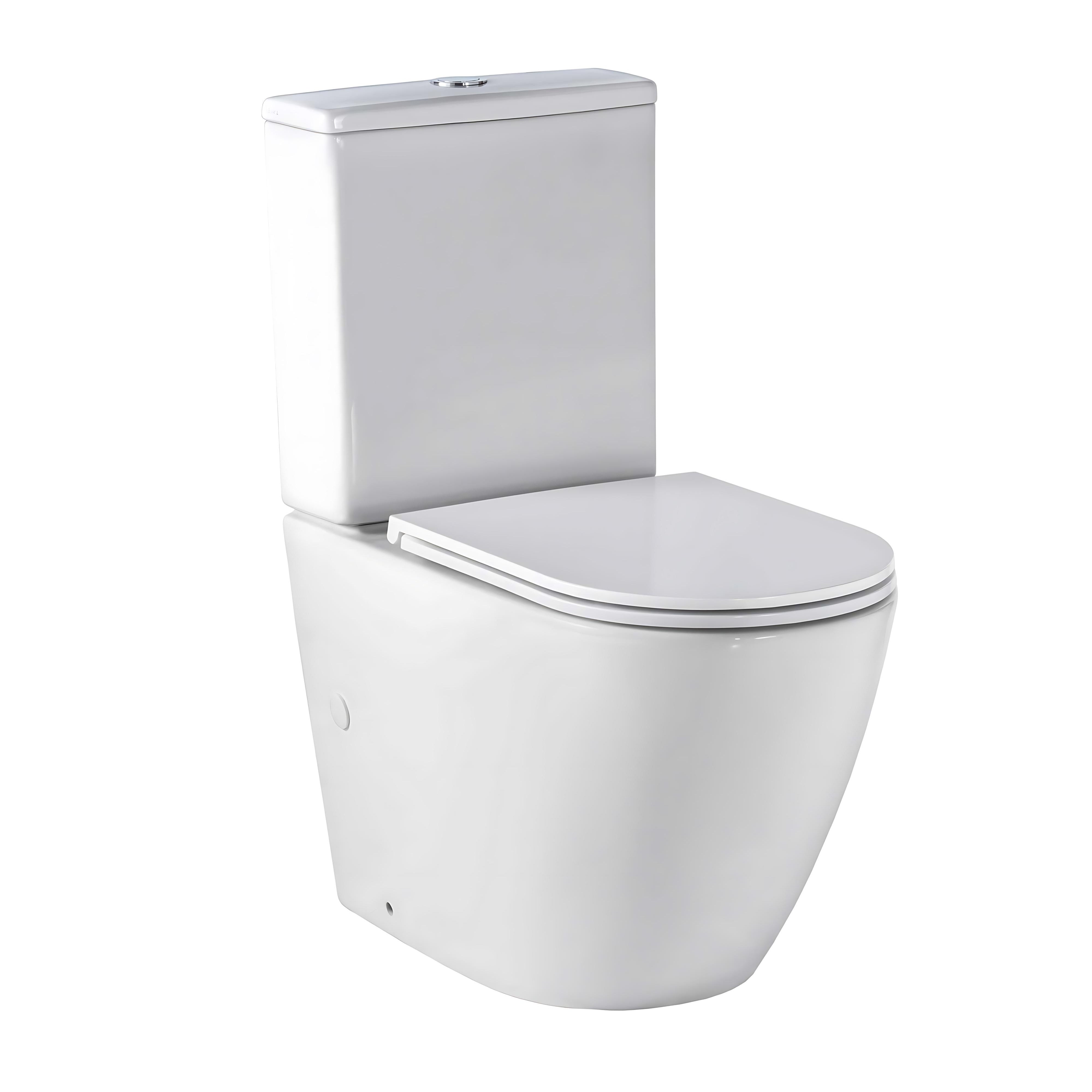 SEIMA ARKO RIMLESS CLOSE COUPLED TOILET SUITE MATTE WHITE