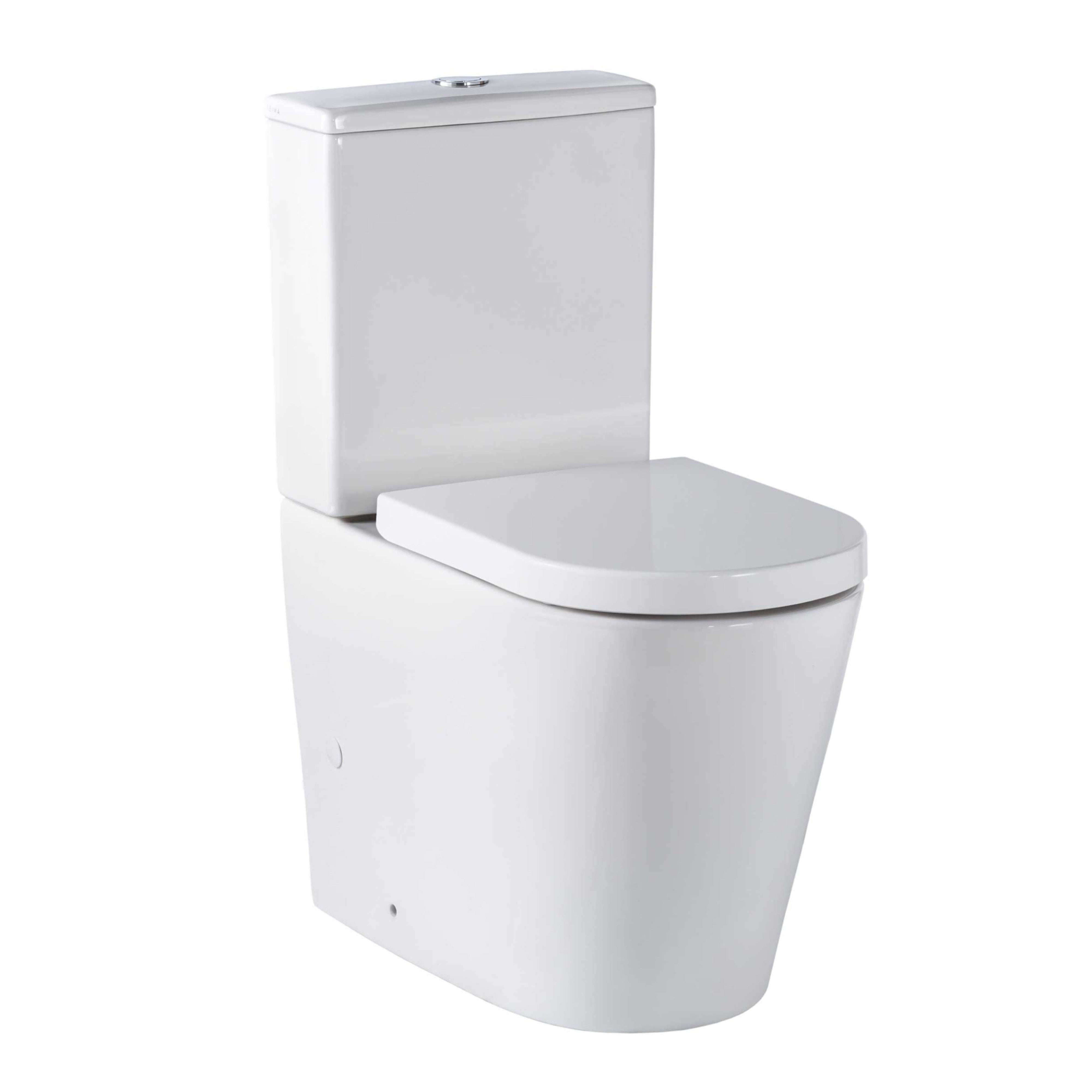 SEIMA MODIA CARE RIMLESS CLOSE COUPLED TOILET SUITE GLOSS WHITE