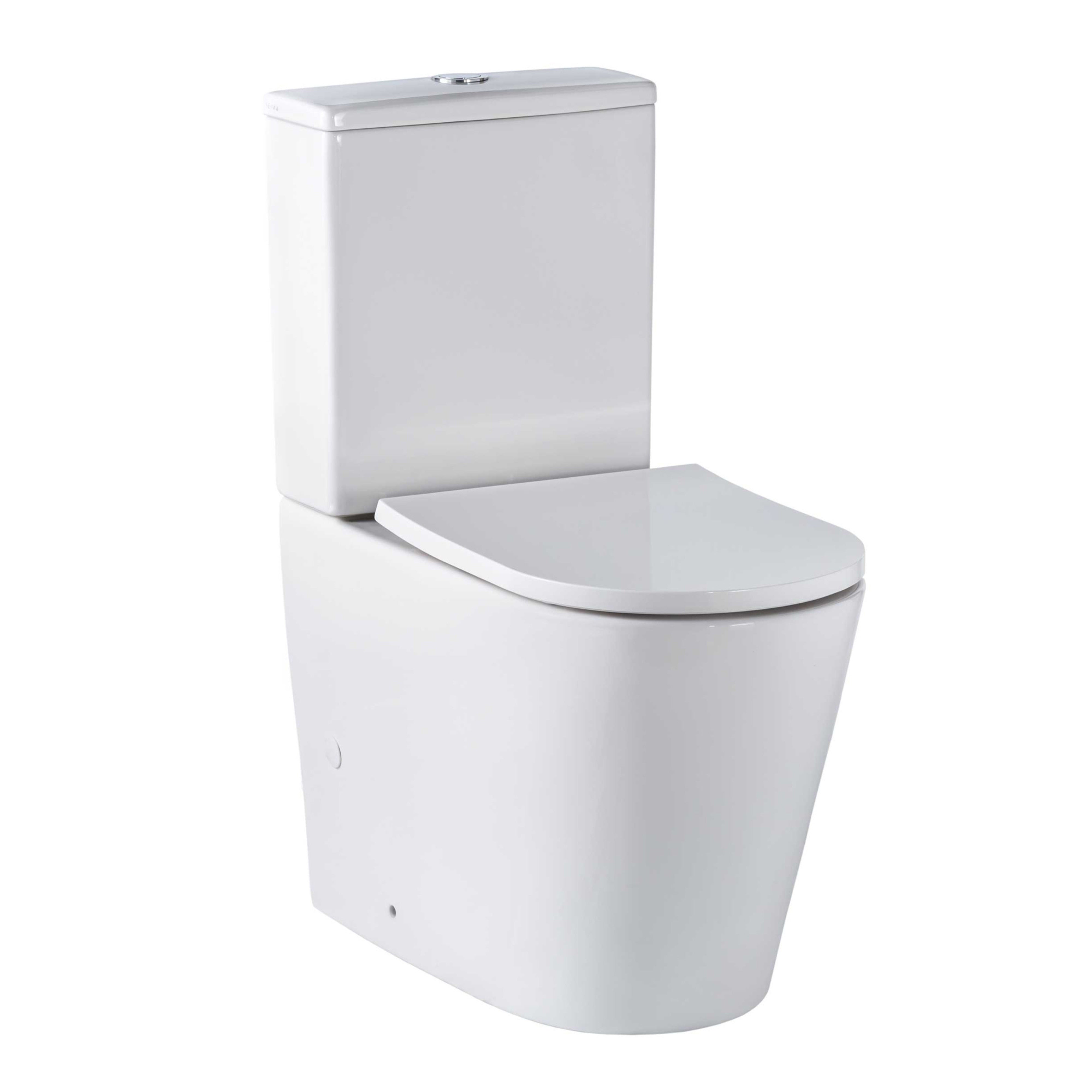 SEIMA MODIA CARE RIMLESS CLOSE COUPLED TOILET SUITE GLOSS WHITE