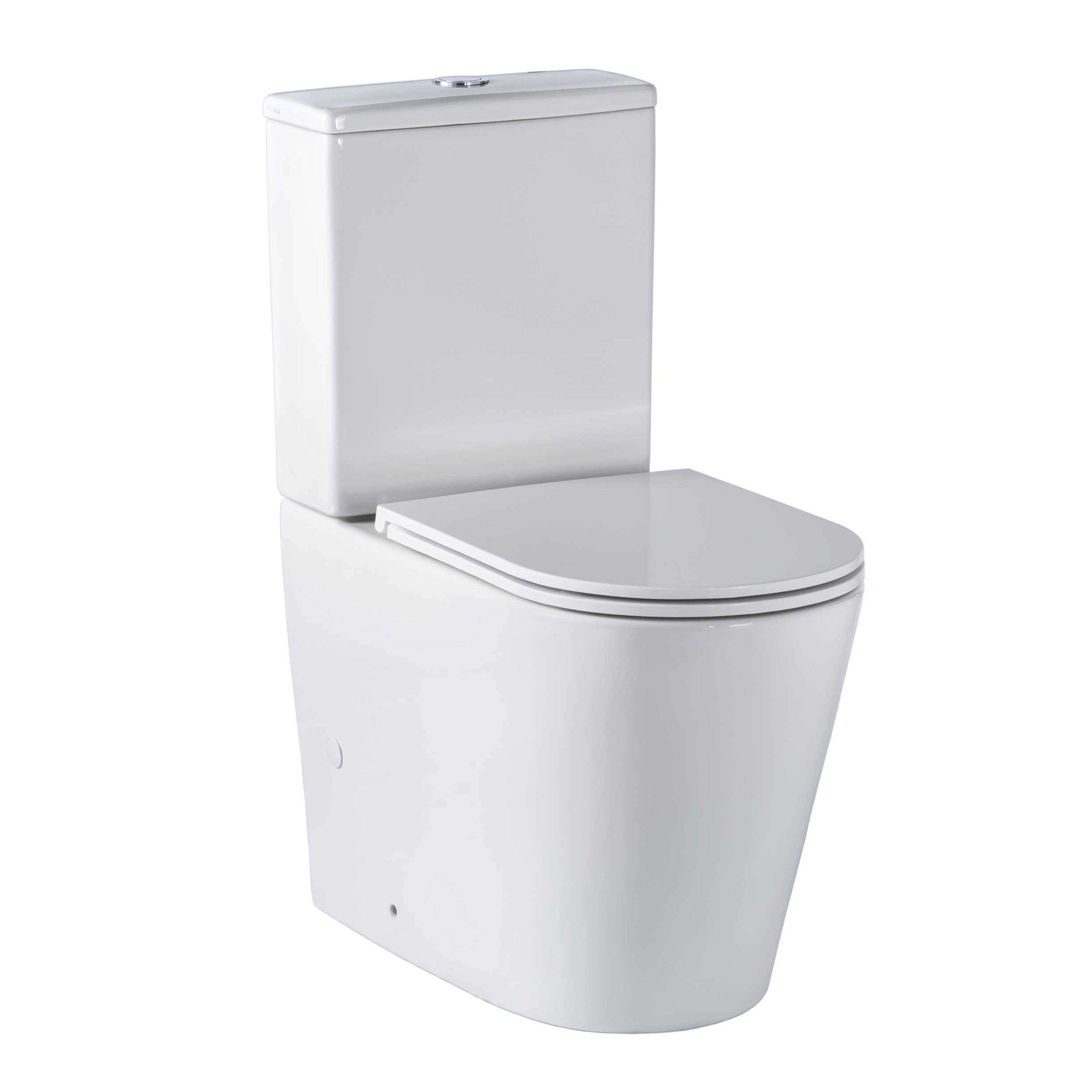 SEIMA MODIA CARE RIMLESS CLOSE COUPLED TOILET SUITE GLOSS WHITE