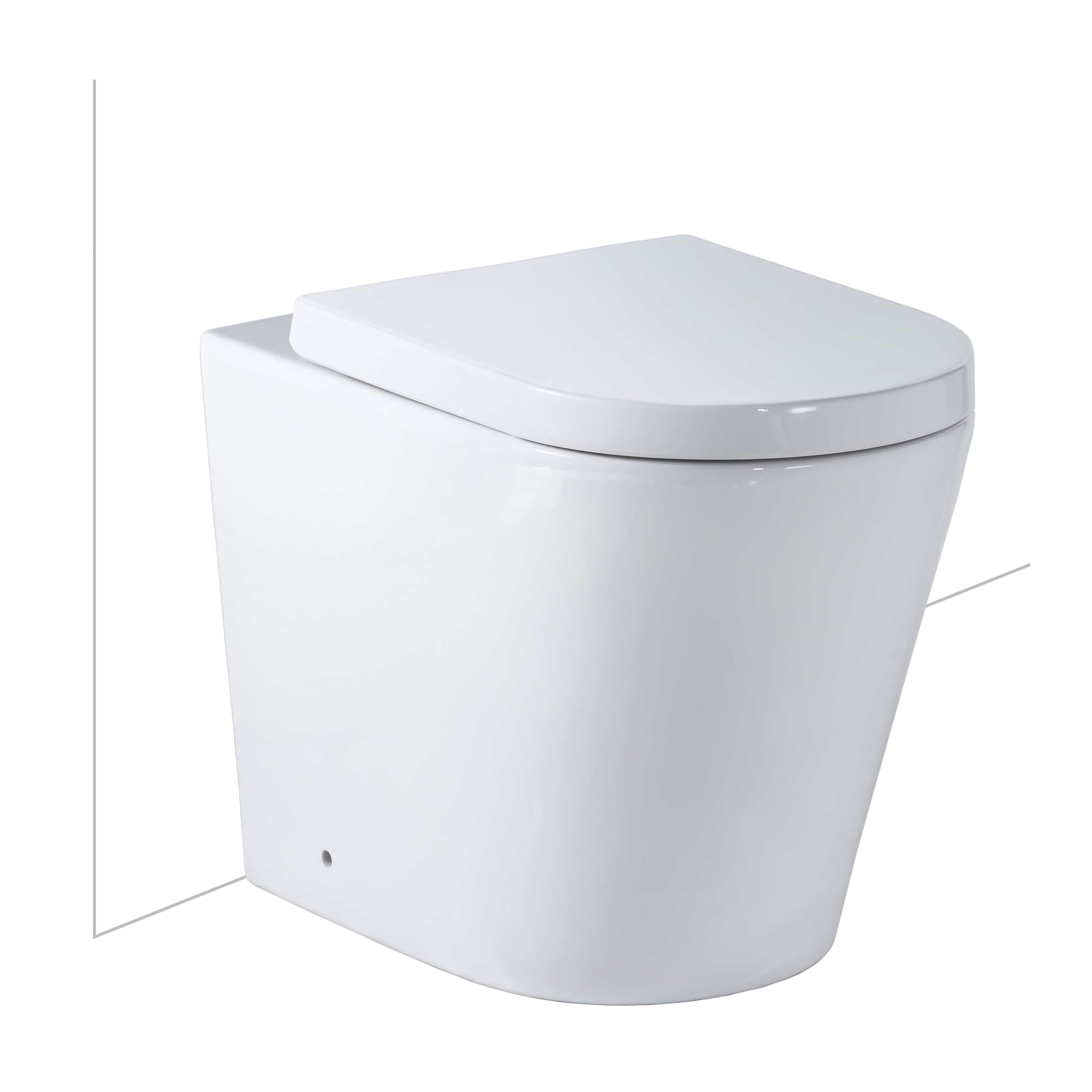 SEIMA MODIA CARE RIMLESS WALL FACED TOILET SUITE GLOSS WHITE