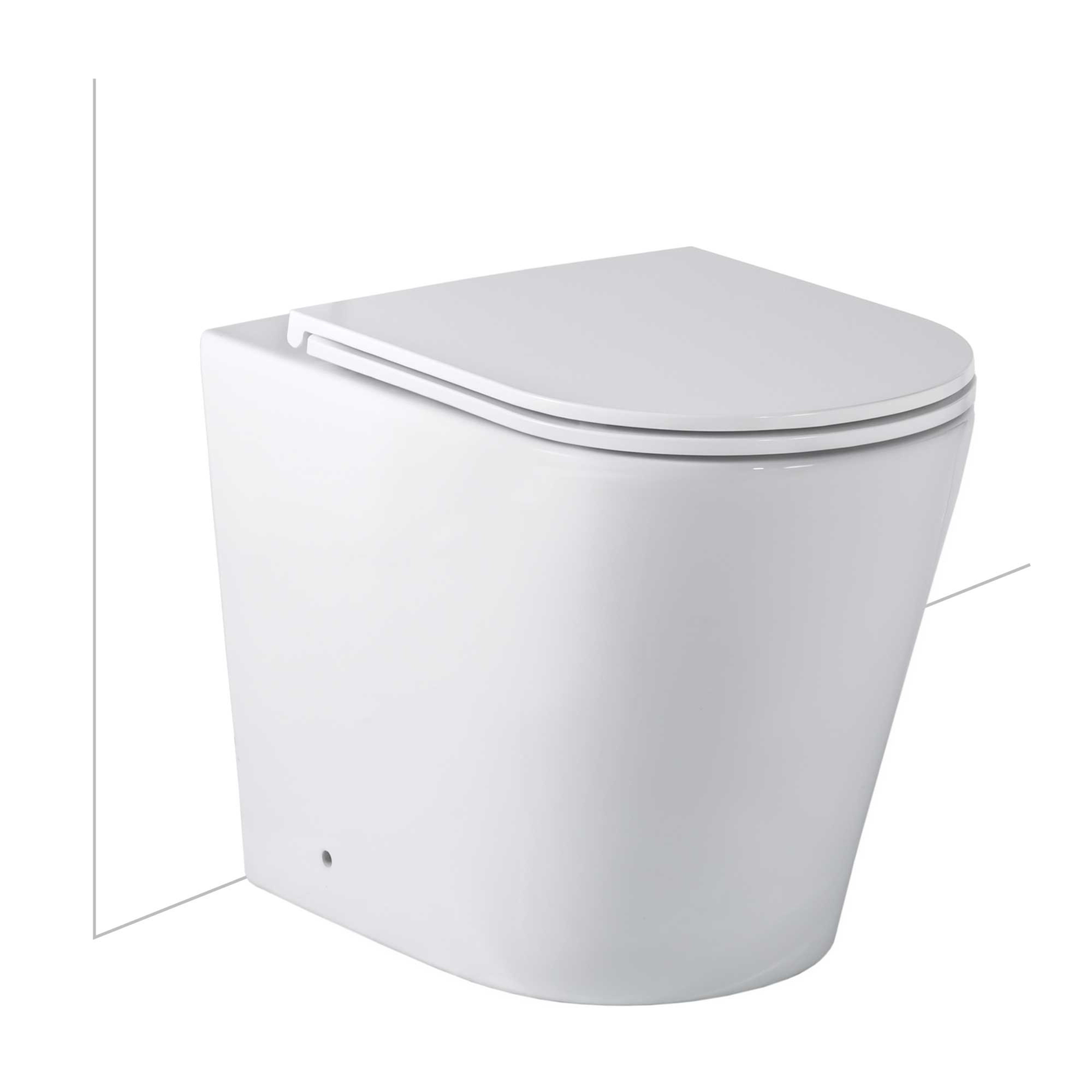 SEIMA MODIA CARE RIMLESS WALL FACED TOILET SUITE GLOSS WHITE