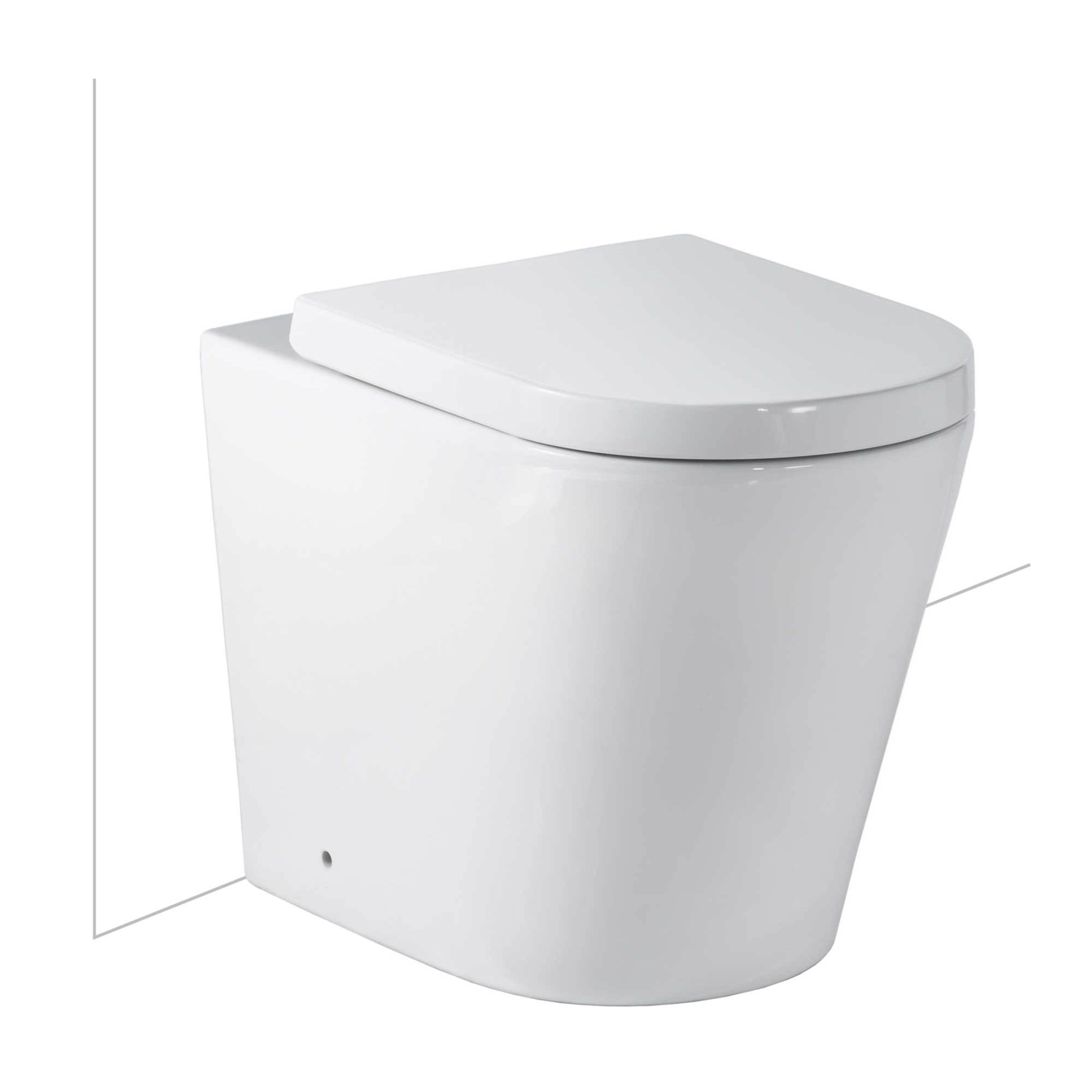 SEIMA MODIA CARE RIMLESS WALL FACED TOILET SUITE GLOSS WHITE