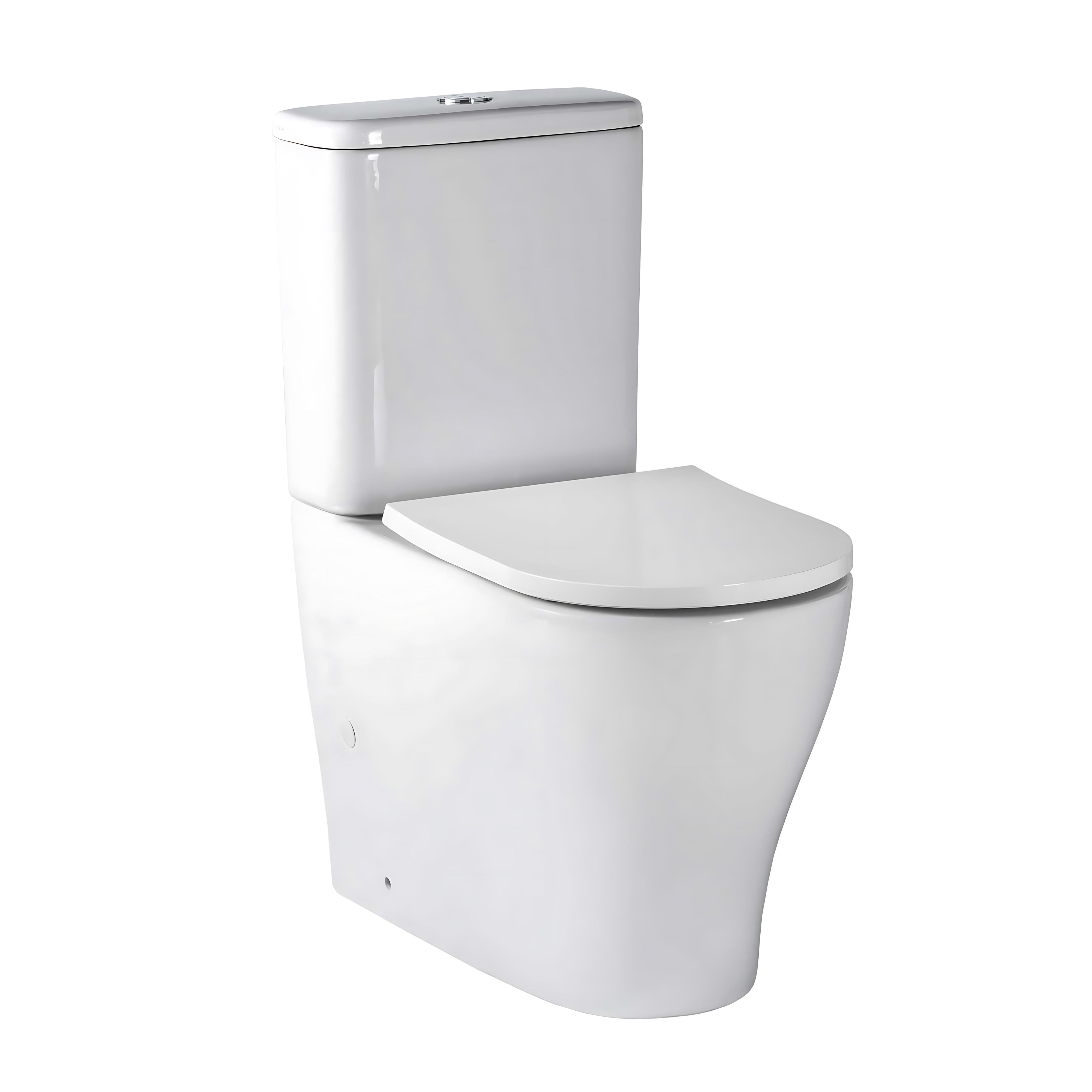 SEIMA LIMNI RIMLESS CLOSE COUPLED TOILET SUITE GLOSS WHITE