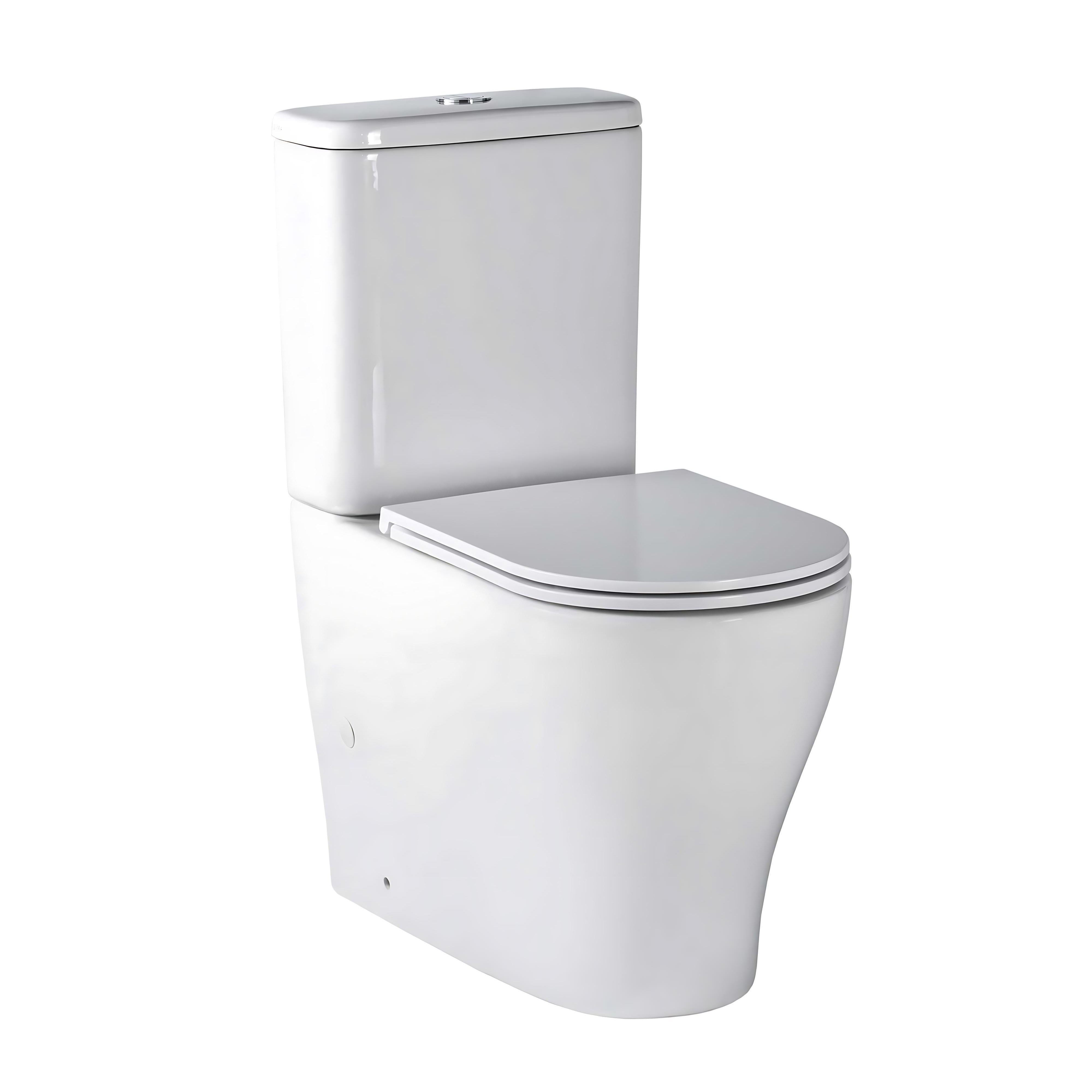 SEIMA LIMNI RIMLESS CLOSE COUPLED TOILET SUITE GLOSS WHITE