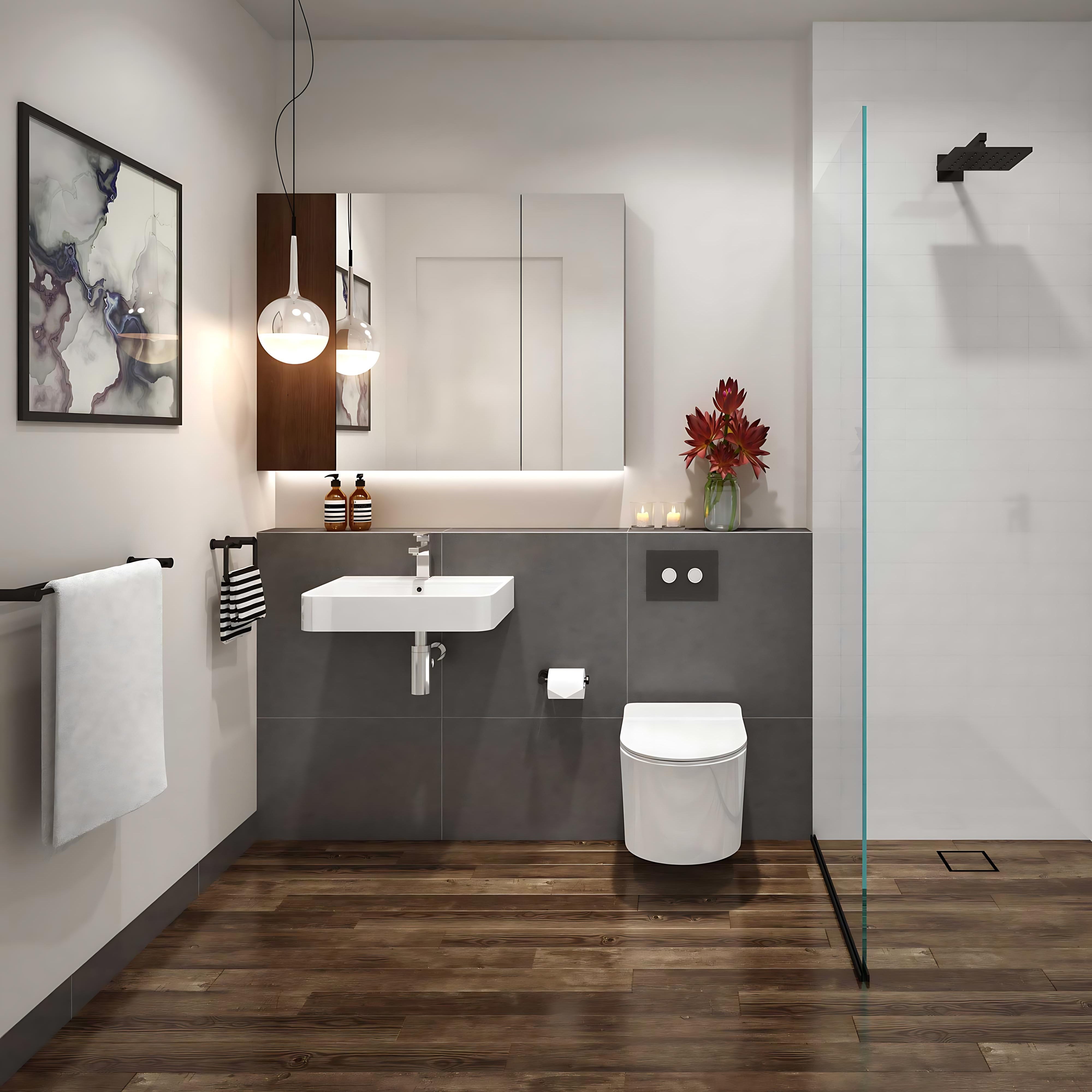 SEIMA MODIA RIMLESS WALL HUNG TOILET SUITE GLOSS WHITE