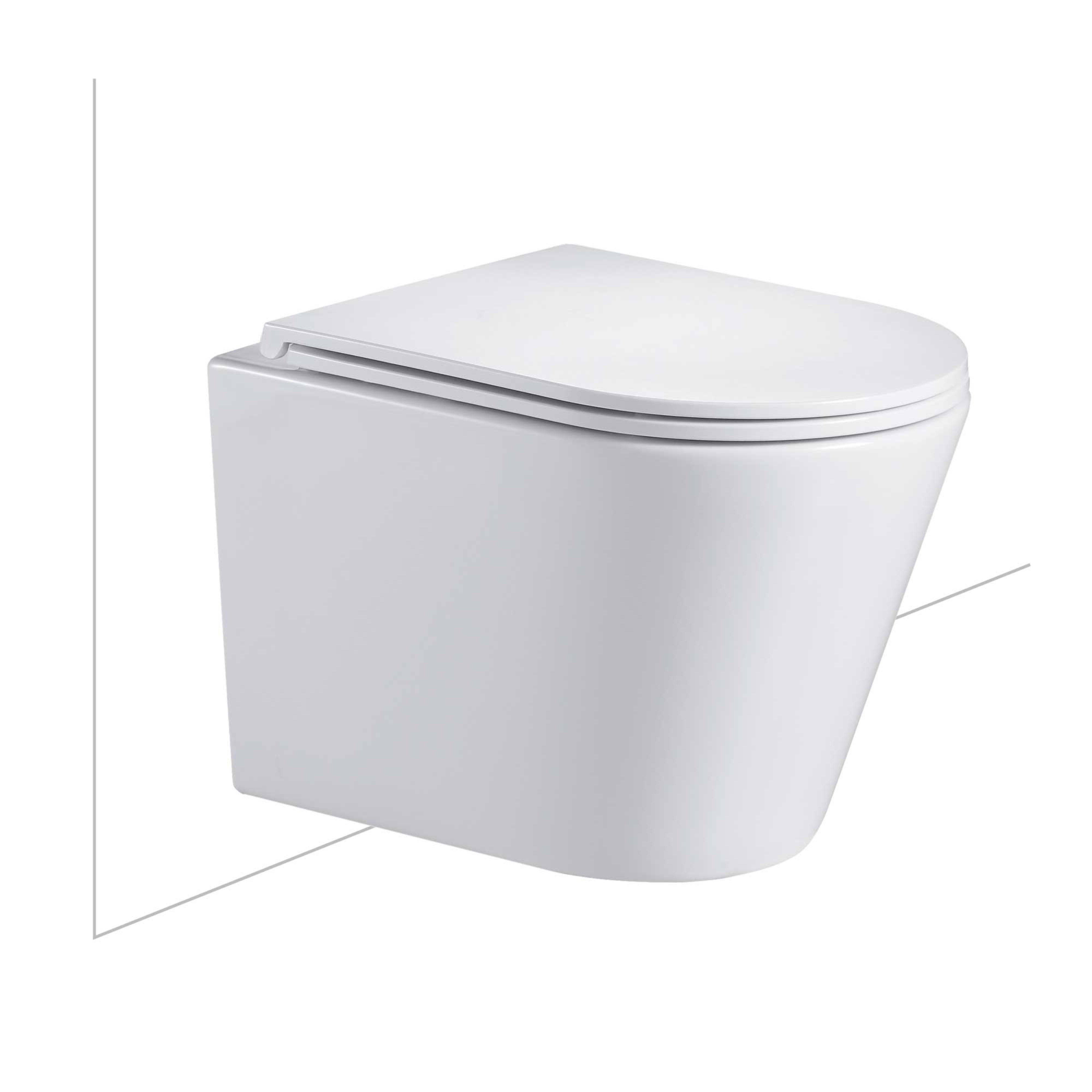 SEIMA MODIA RIMLESS WALL HUNG TOILET SUITE GLOSS WHITE