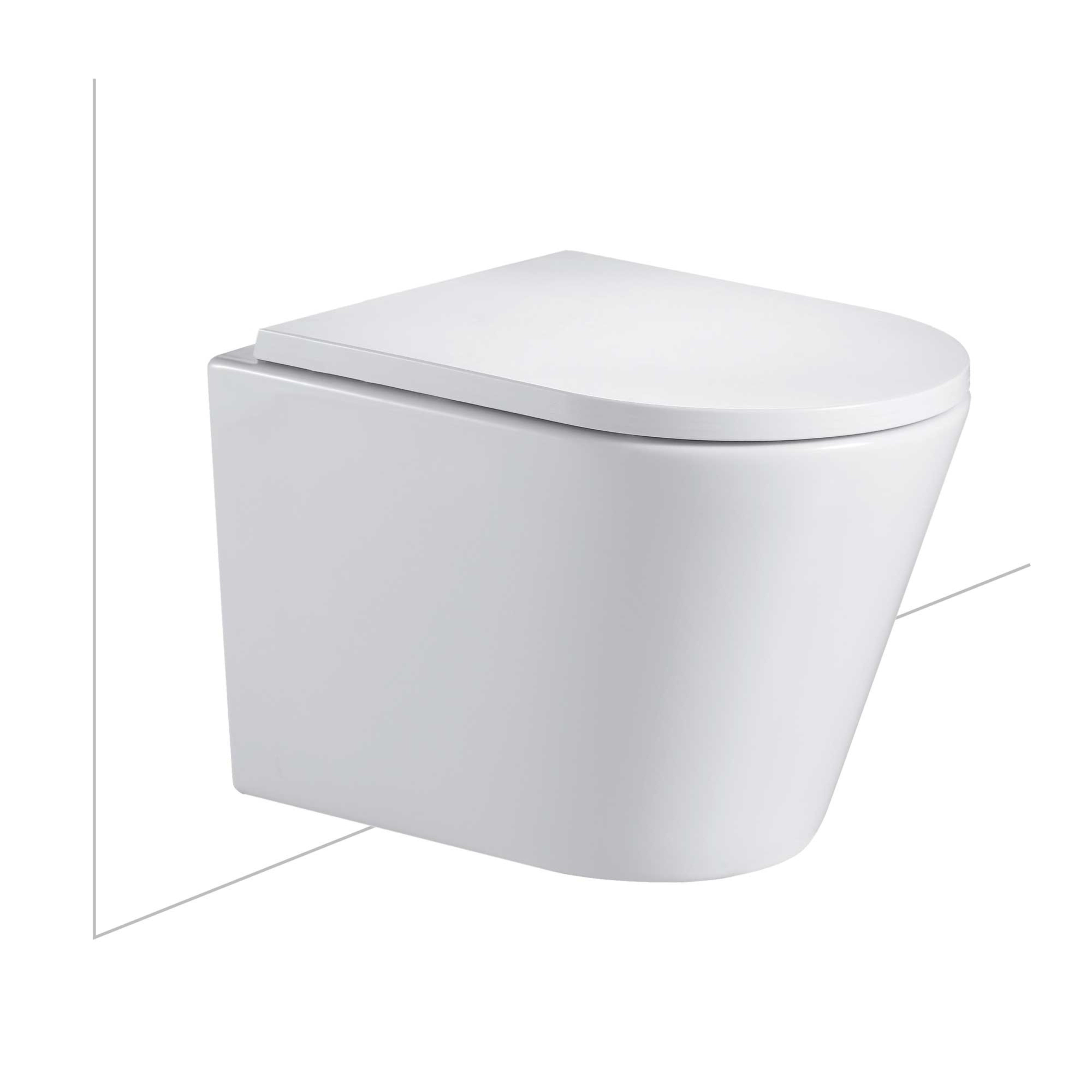 SEIMA MODIA RIMLESS WALL HUNG TOILET SUITE GLOSS WHITE