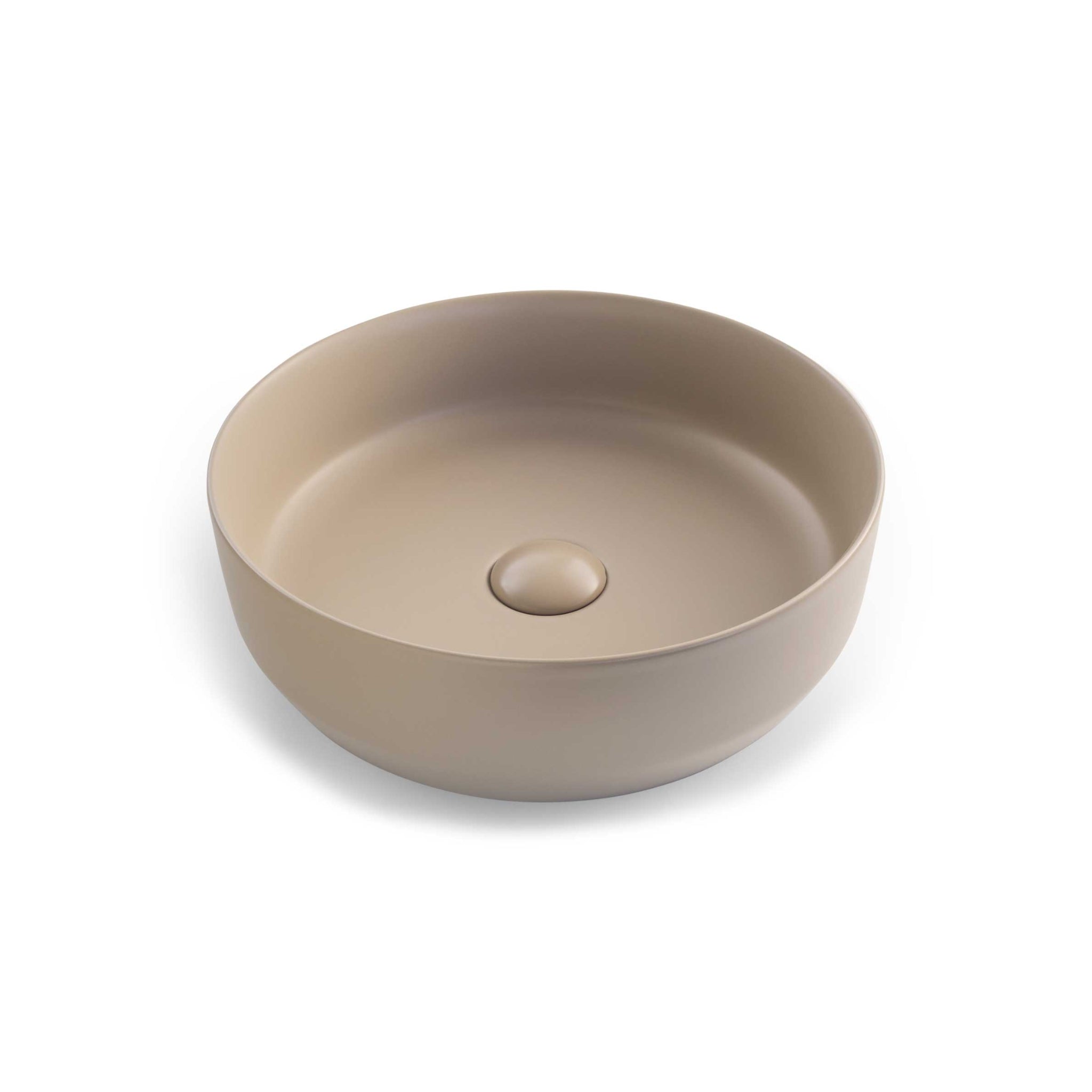 SEIMA AURORA 385 ABOVE COUNTER BASIN SILK MATTE SMOKY TAUPE 385MM