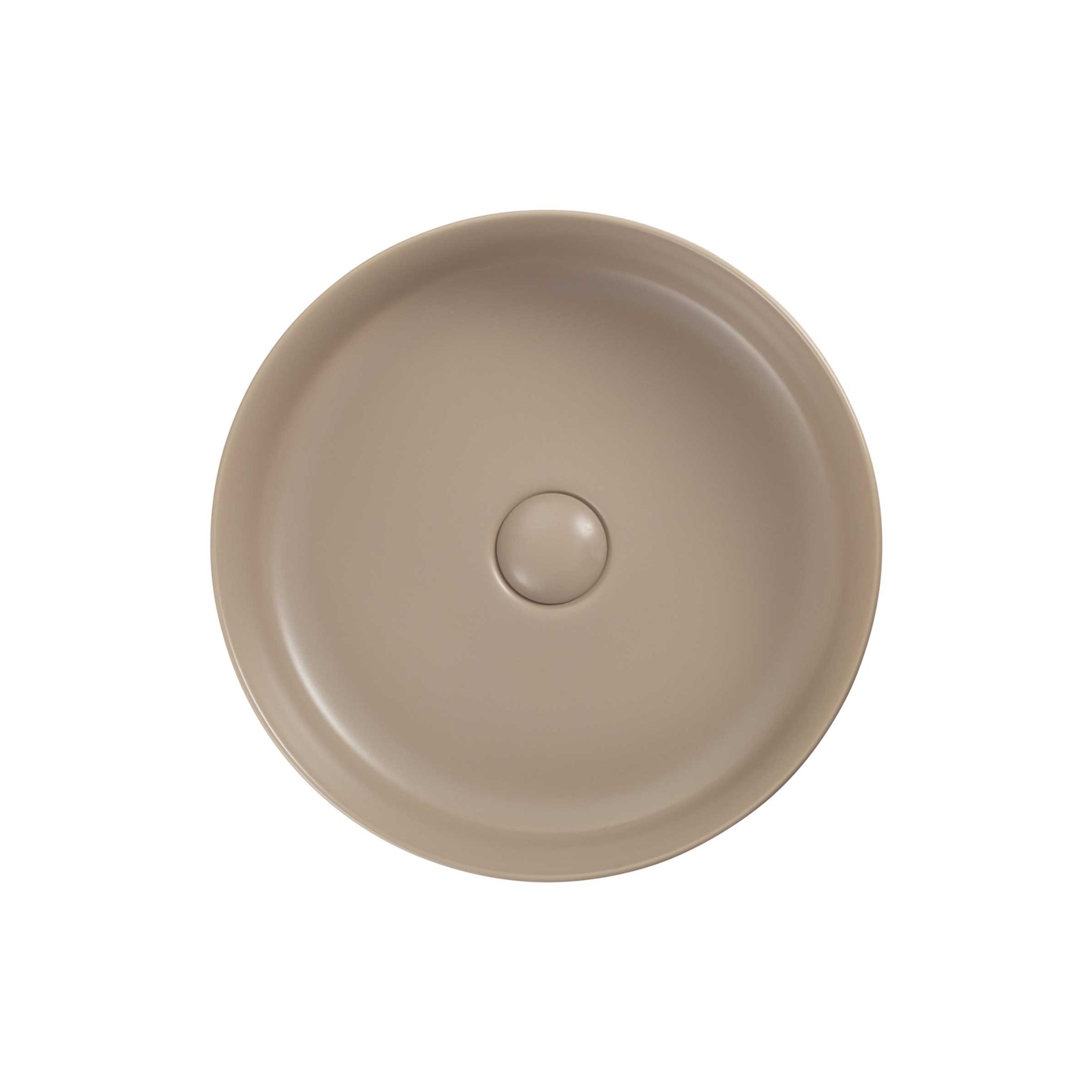 SEIMA AURORA 385 ABOVE COUNTER BASIN SILK MATTE SMOKY TAUPE 385MM