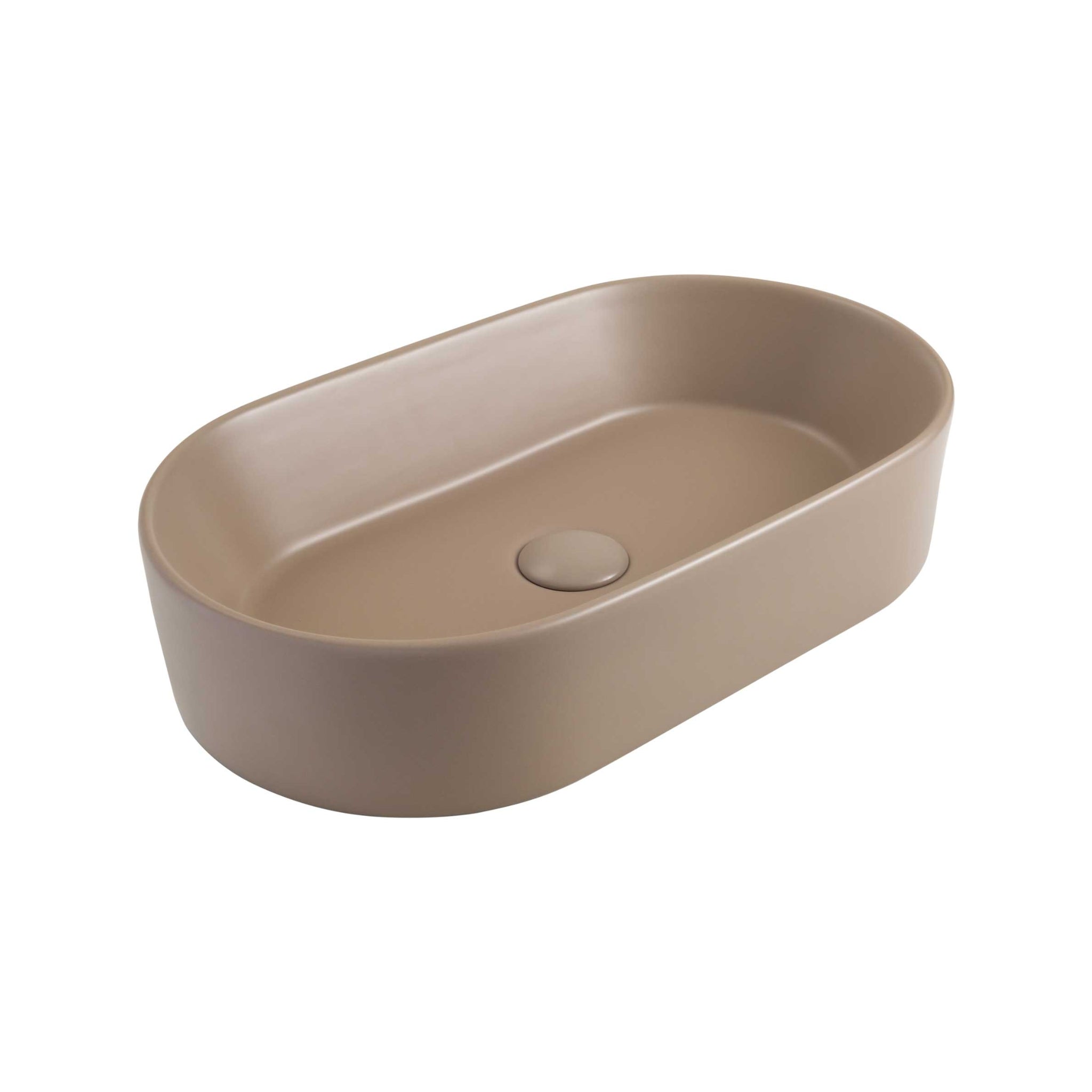 SEIMA AURORA 530 ABOVE COUNTER BASIN SILK MATTE SMOKY TAUPE 530MM