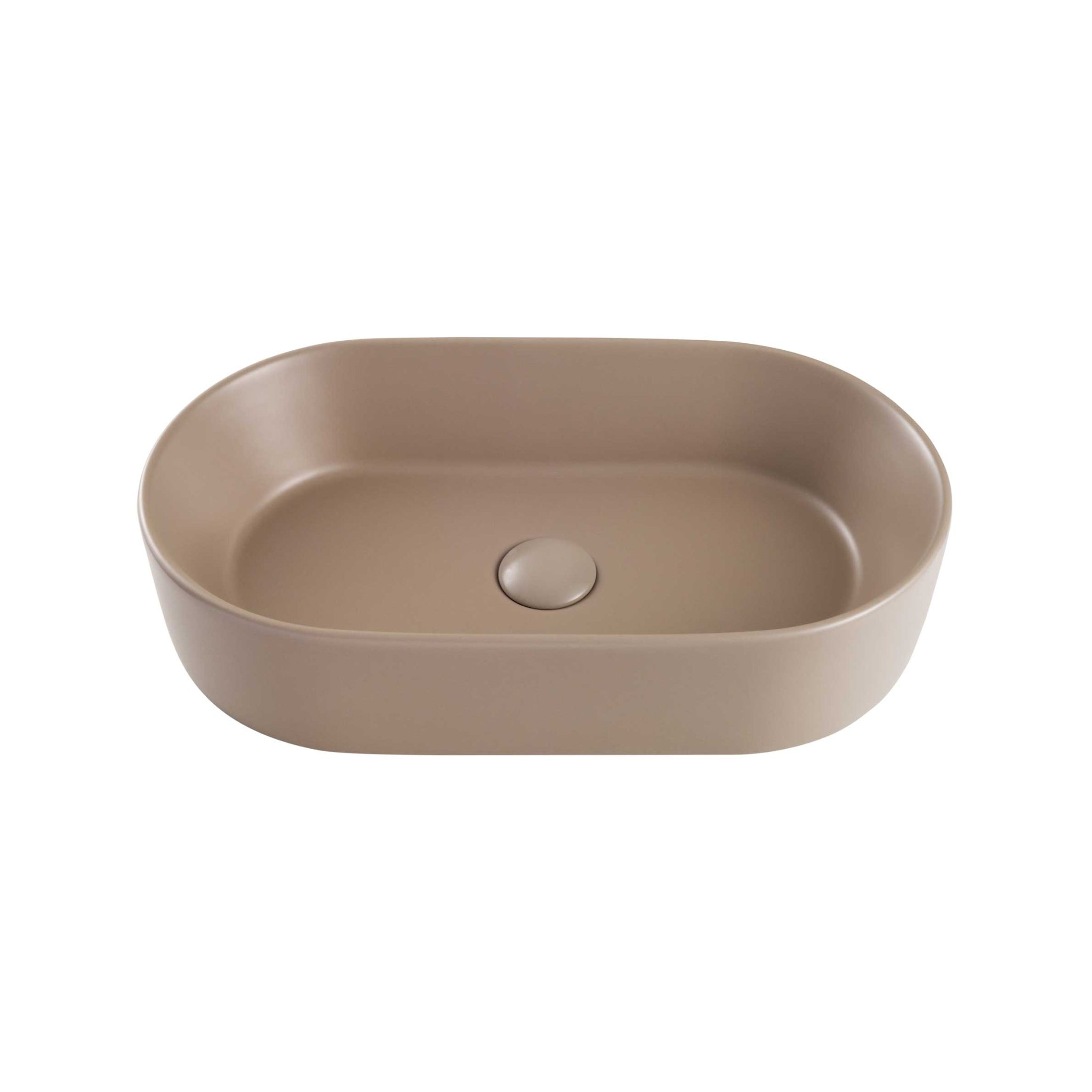 SEIMA AURORA 530 ABOVE COUNTER BASIN SILK MATTE SMOKY TAUPE 530MM