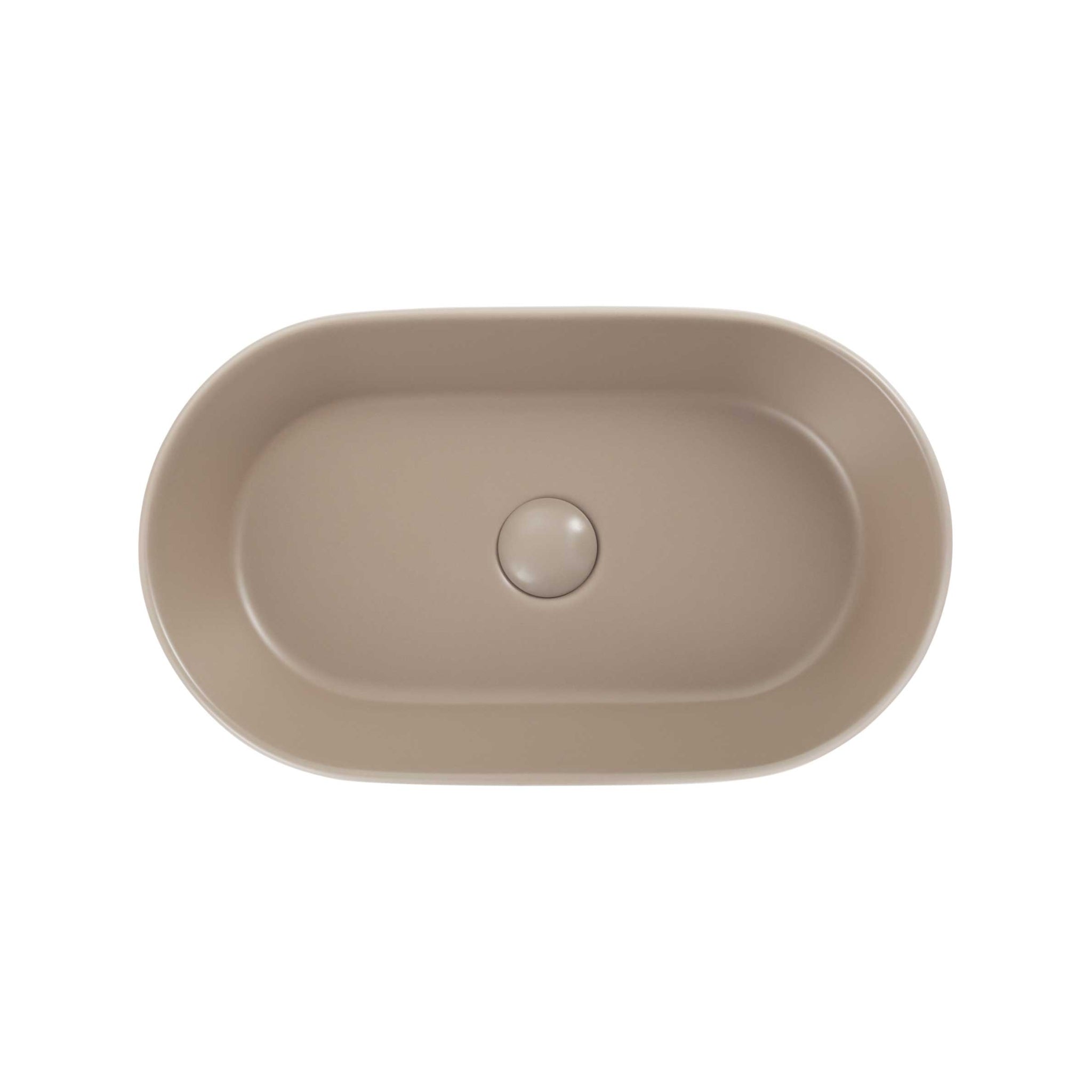 SEIMA AURORA 530 ABOVE COUNTER BASIN SILK MATTE SMOKY TAUPE 530MM