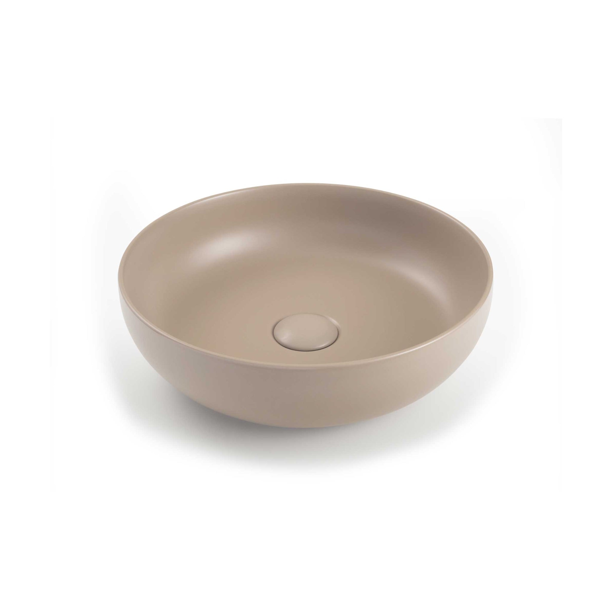 SEIMA AURORA 380 ABOVE COUNTER BASIN SILK MATTE SMOKY TAUPE 380MM